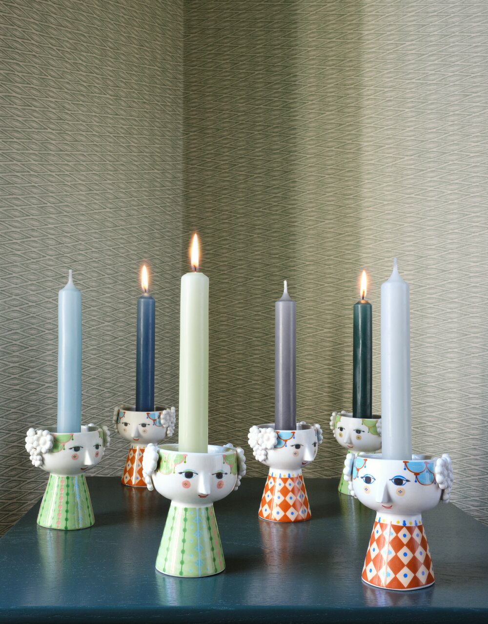 Eva lysestage, terracotta - H9,5 cm