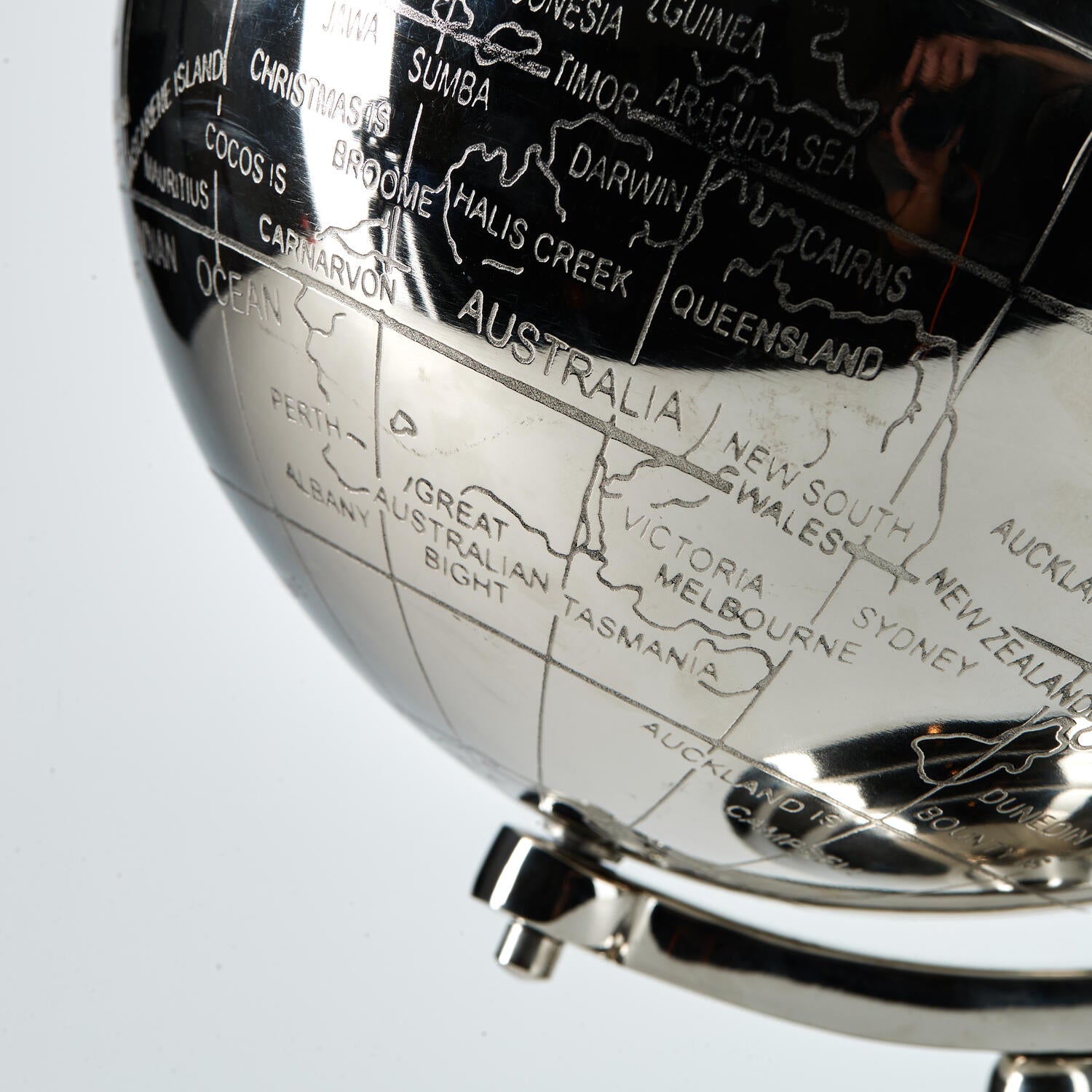 Bahne Interior Globus m/ lys - grå/sølvfarvet - Bahne