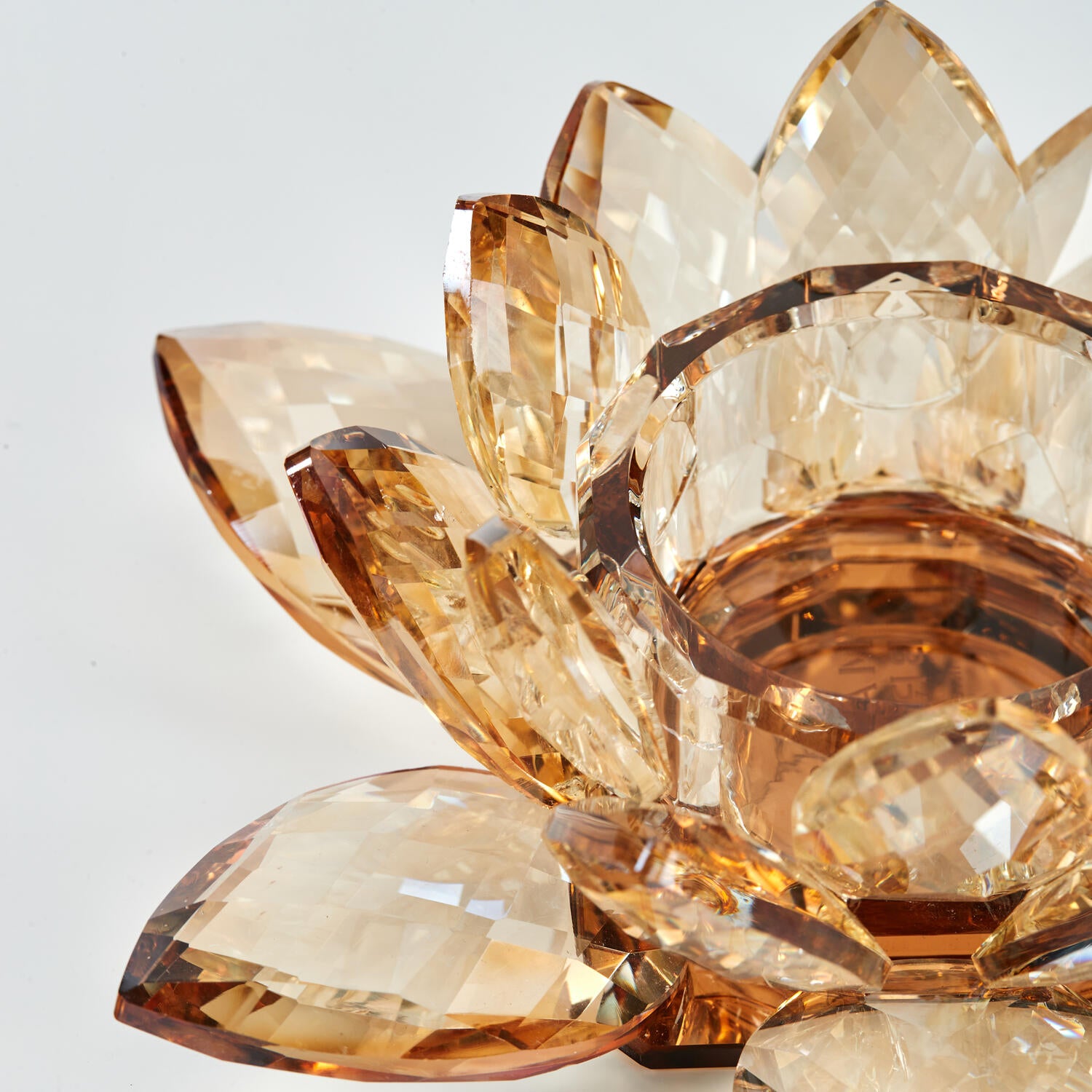 Lotus Votive fyrfadsstage, lille  - Amber