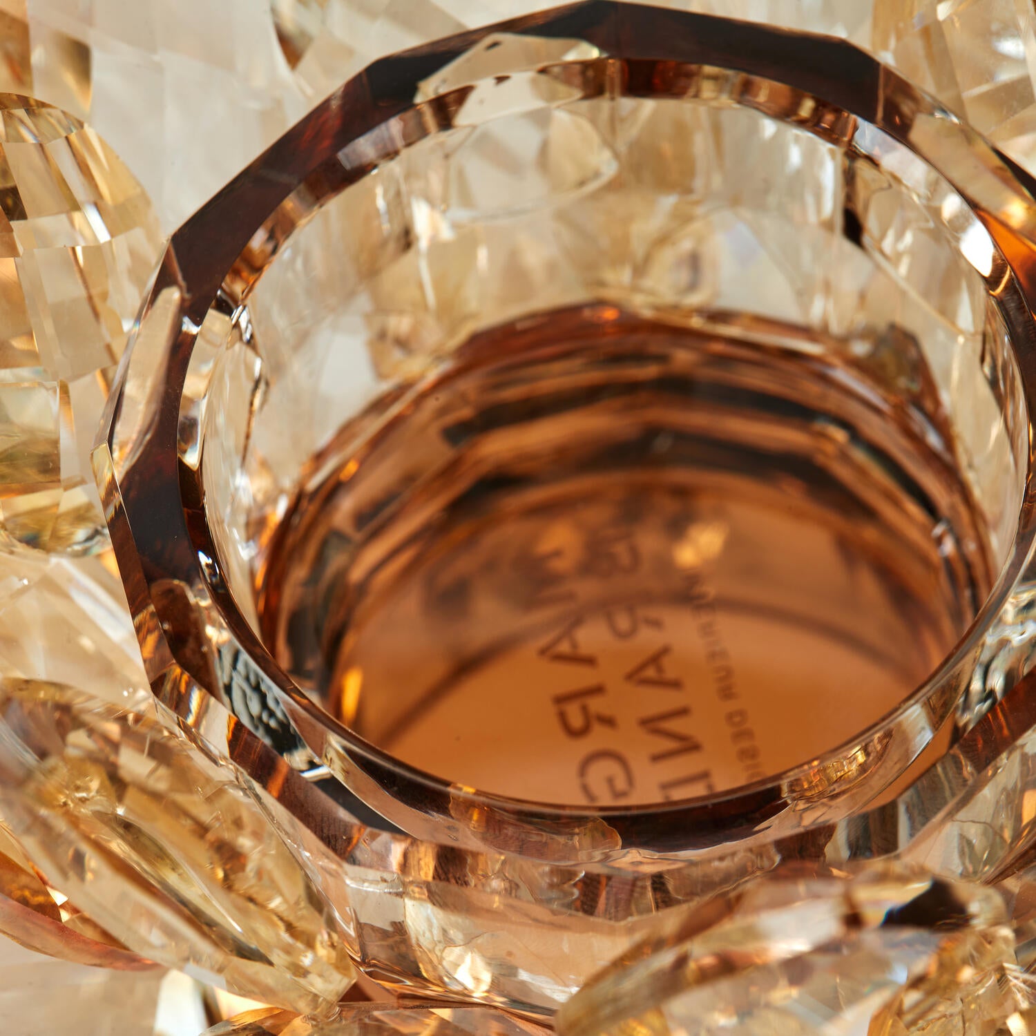 Lotus Votive fyrfadsstage, lille  - Amber