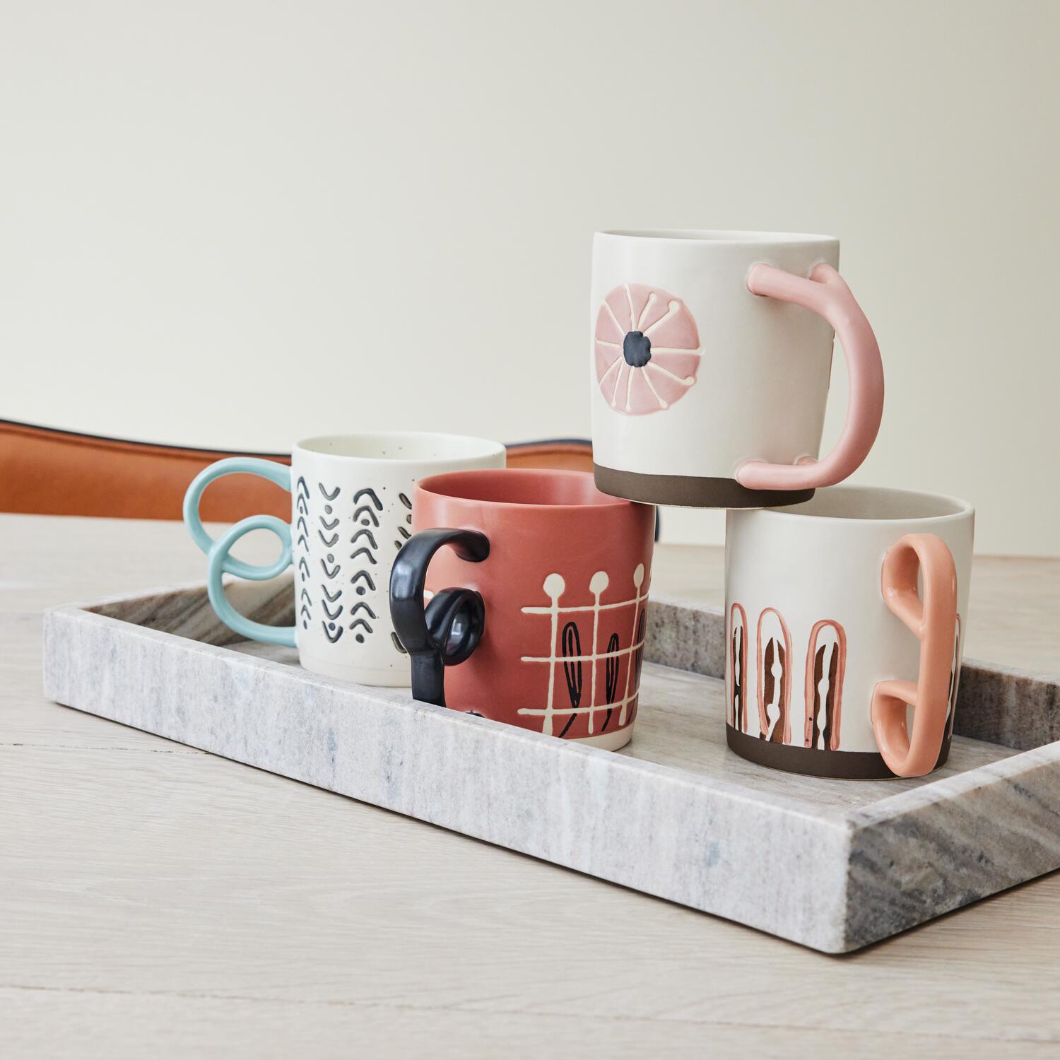 Bahne Interior Artist Handmade kop, Multi - H9,5 cm. - Bahne