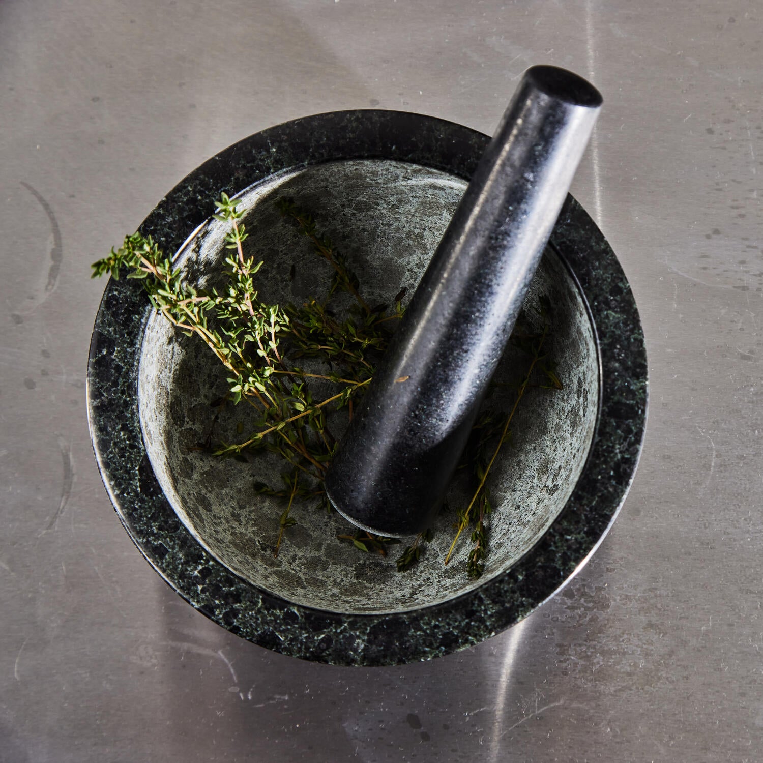 Mortar & pestle - mørkegrå