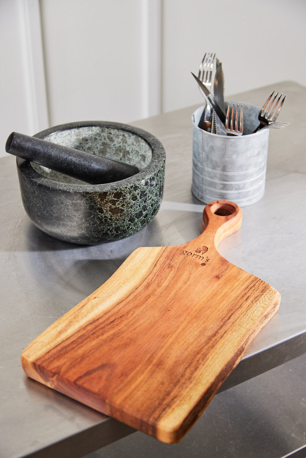 Mortar & pestle - mørkegrå