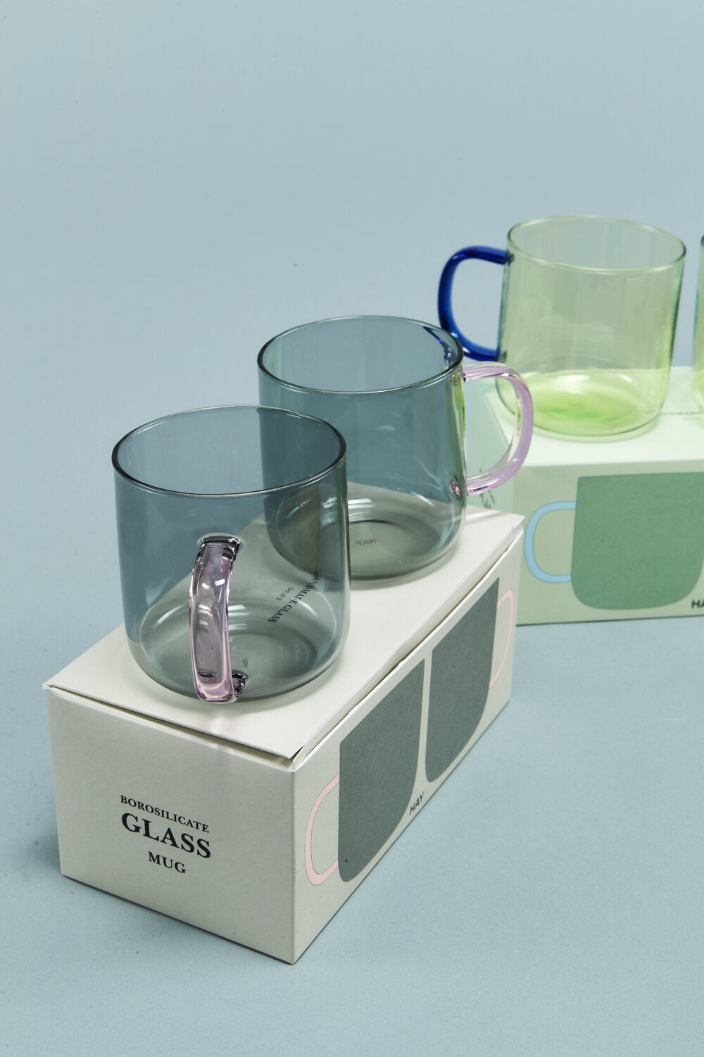 HAY Borosilicate krus, grå - sæt af to - Bahne