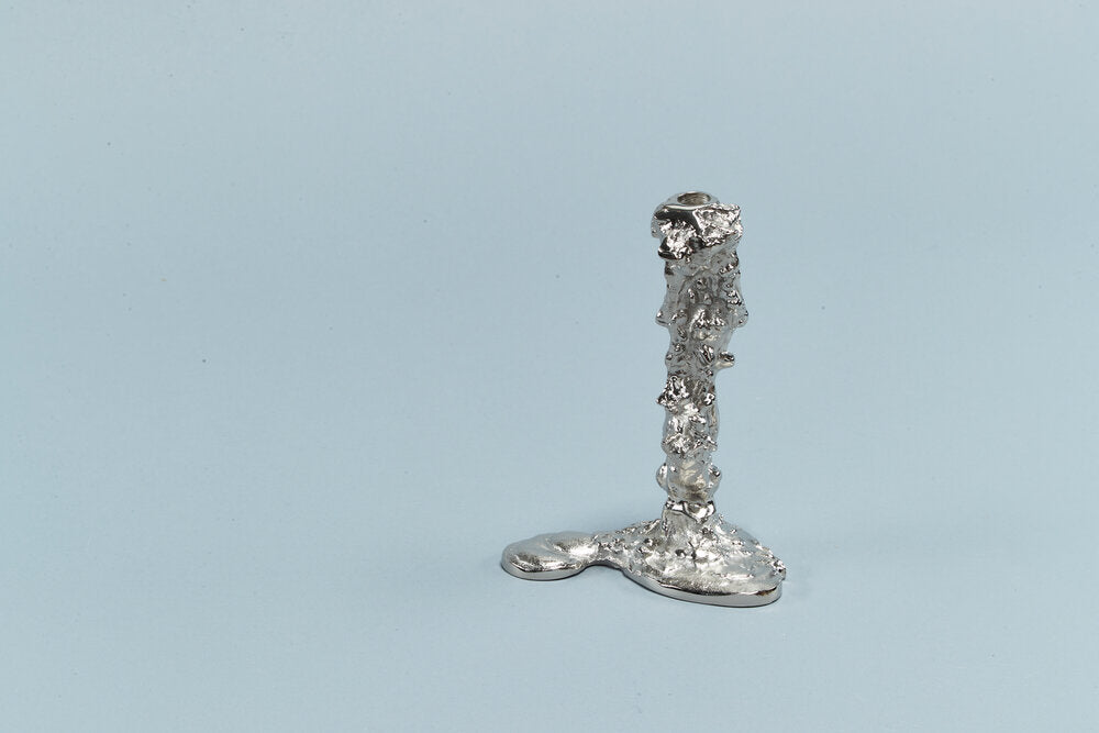 Pols Potten Drip lysestage, L - sølvfarvet - Bahne