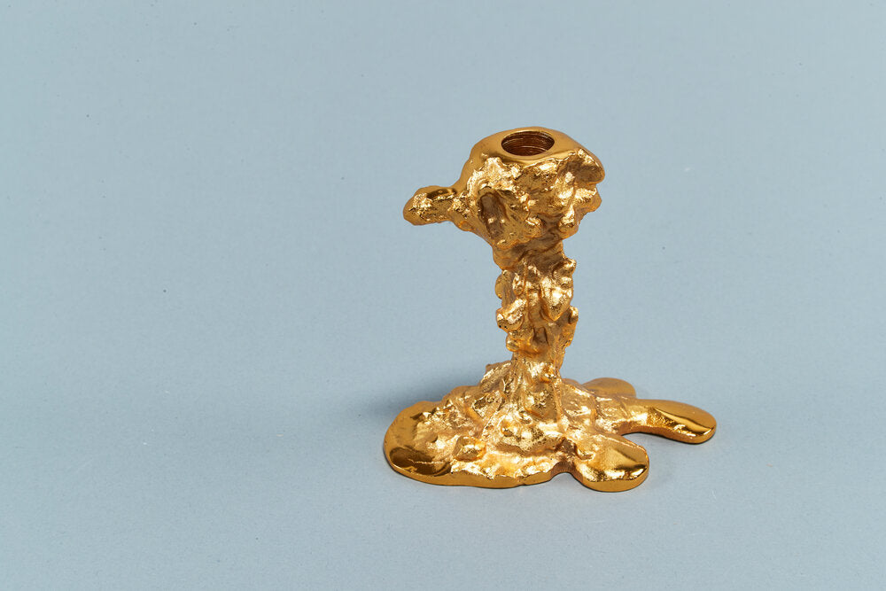 Pols Potten Drip lysestage, S - guldfarvet - Bahne