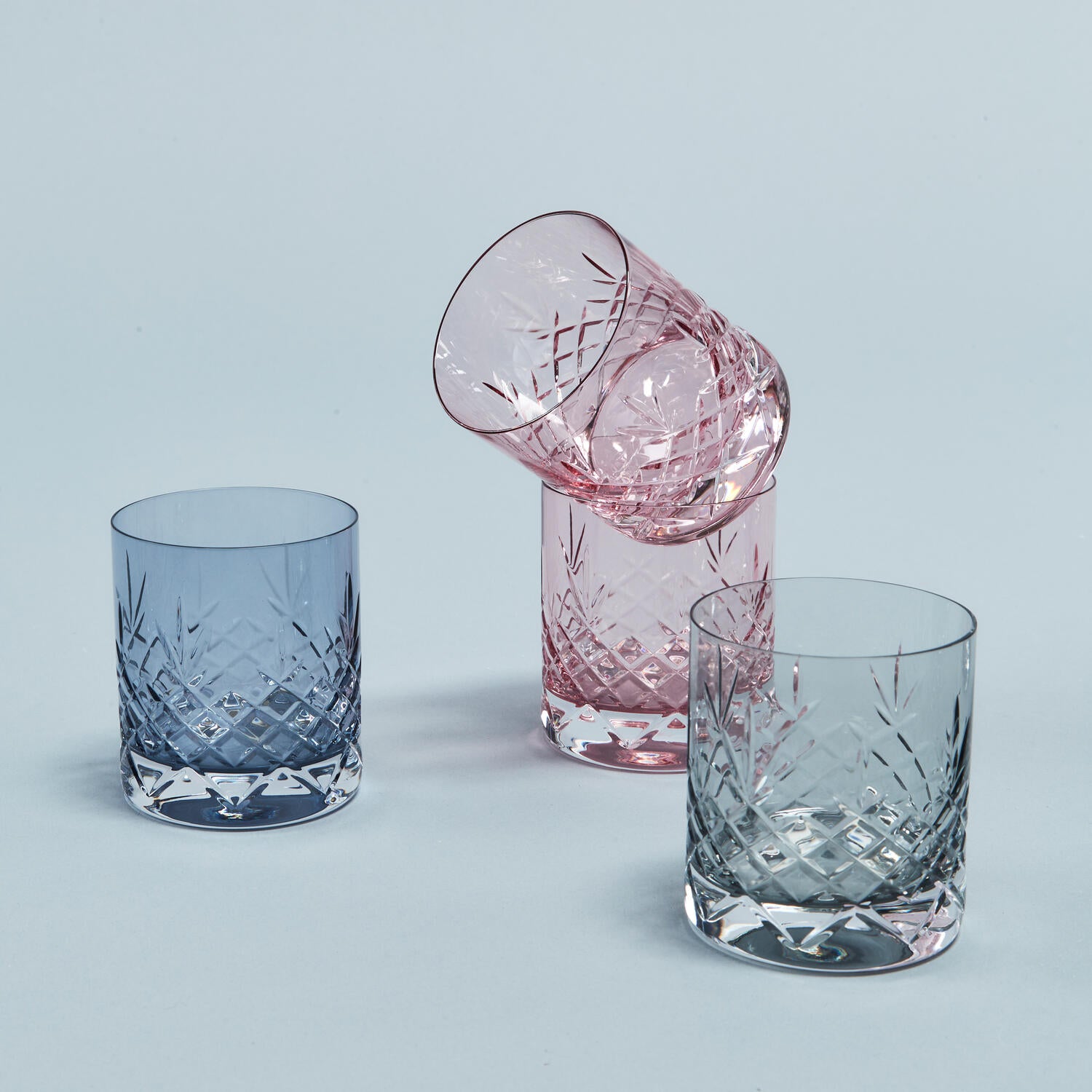 Frederik Bagger Crispy Topaz Lowball vandglas, blå, 2 stk - 380 ml - Bahne