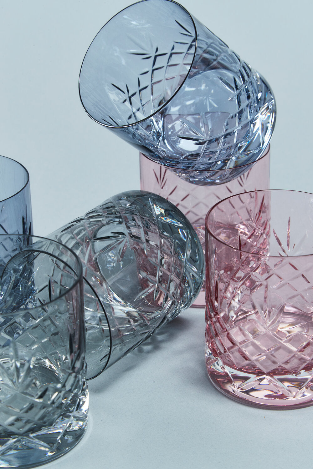 Frederik Bagger Crispy Lowball Topaz vandglas, pink, 2 stk - 380 ml - Bahne