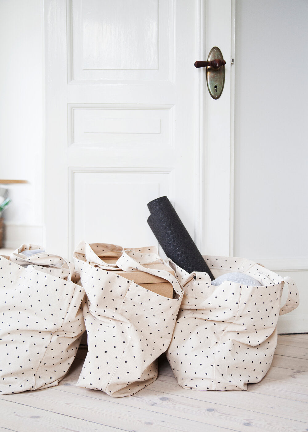 Moshi Moshi Mind Big dot shopper - Ecru/black - Bahne