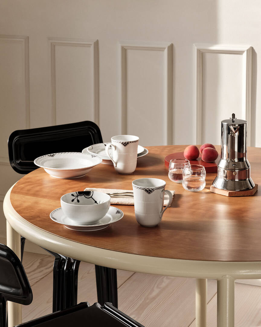 Sort Riflet Blonde dyb tallerken - Ø21 cm.