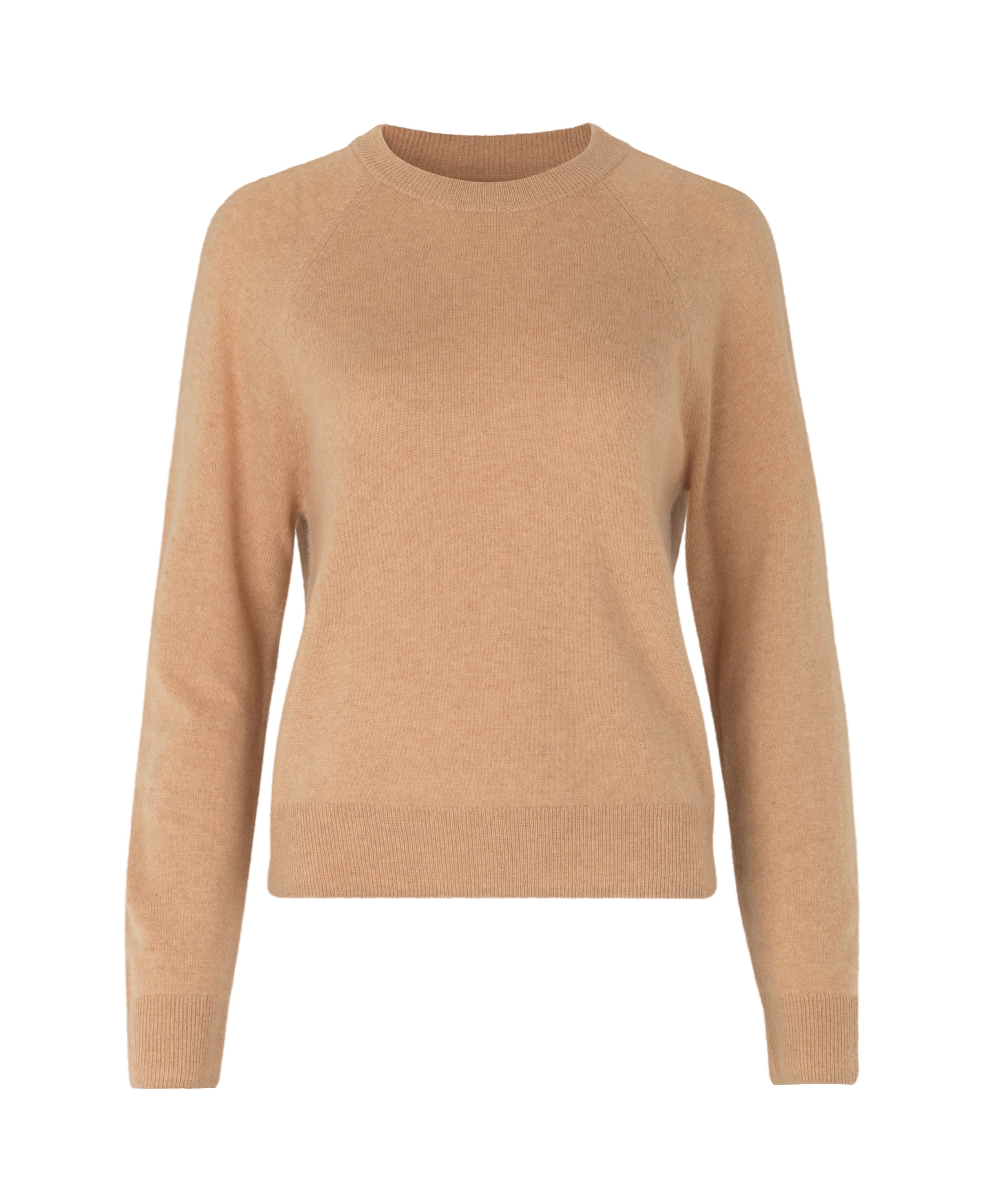 Boston o-neck strik - Khaki