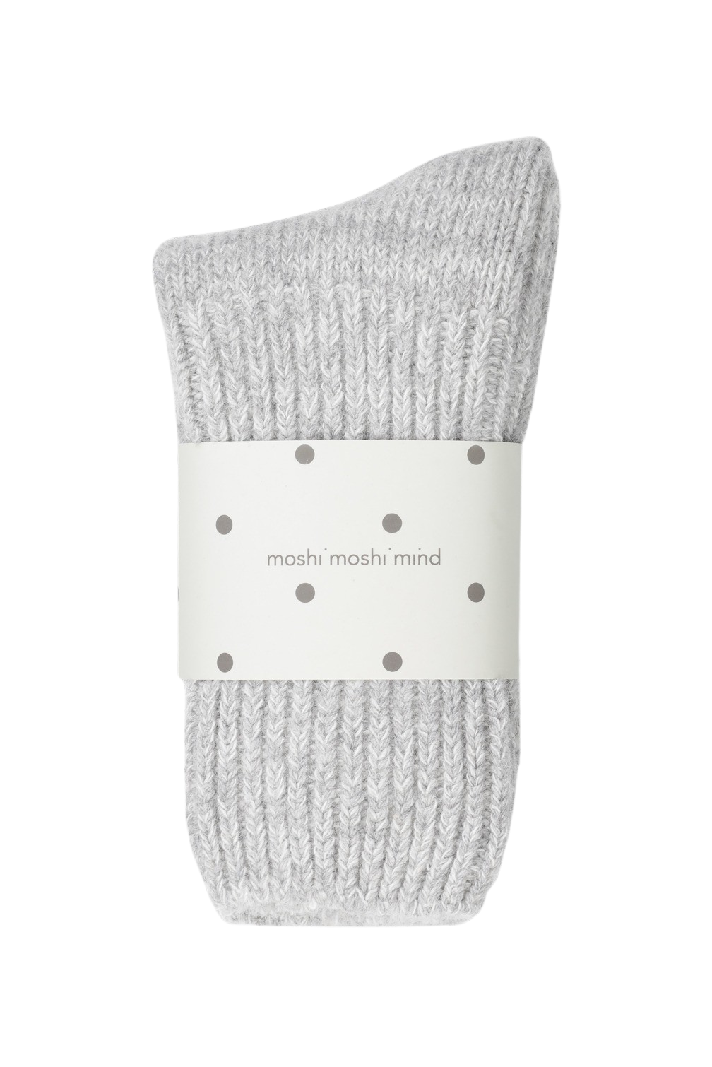 Boyfriend uldstrømper - Light Grey Melange