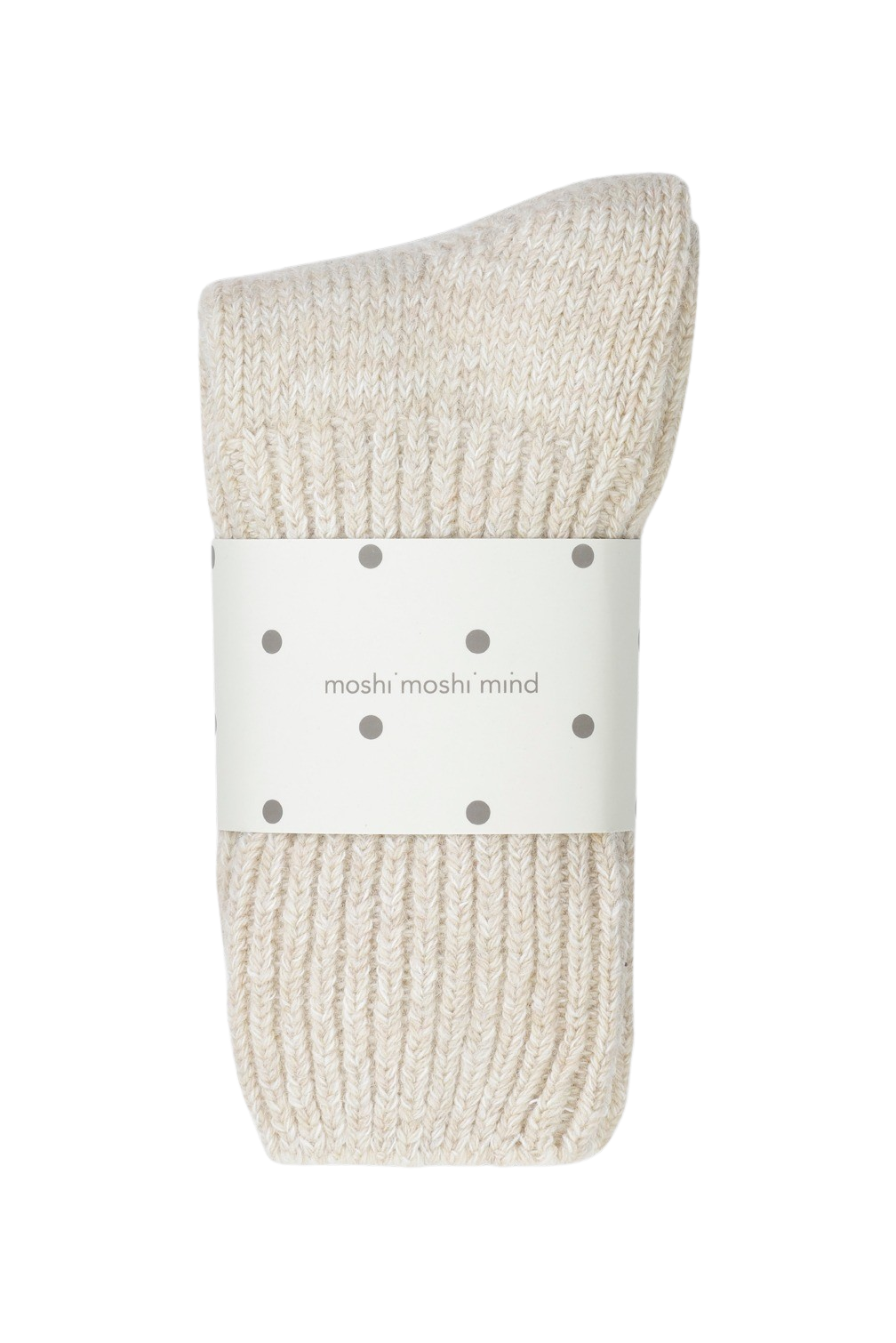 Boyfriend uldstrømper - Oatmeal Melange