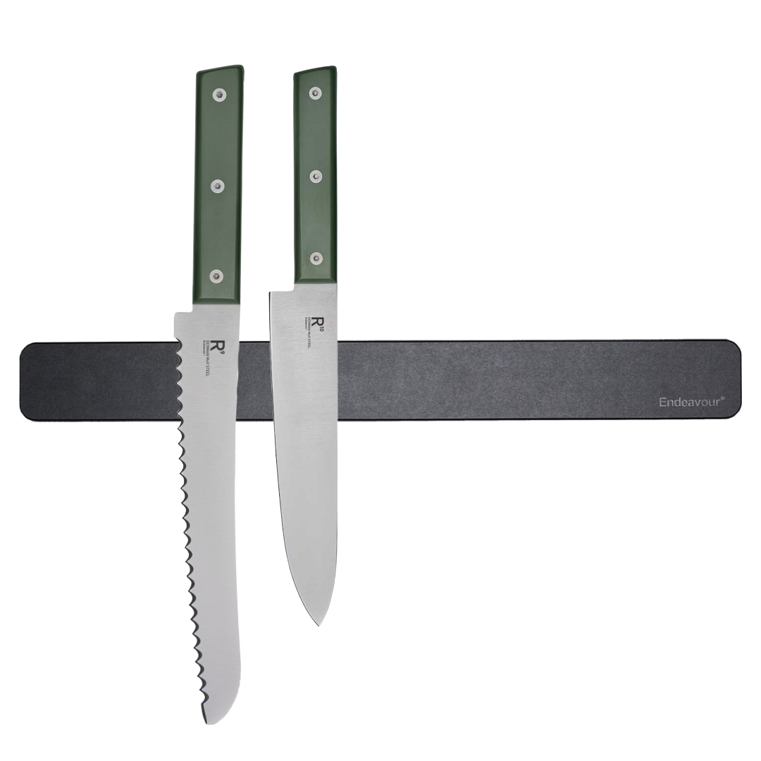 Knivmagnet, sort - 40 cm.