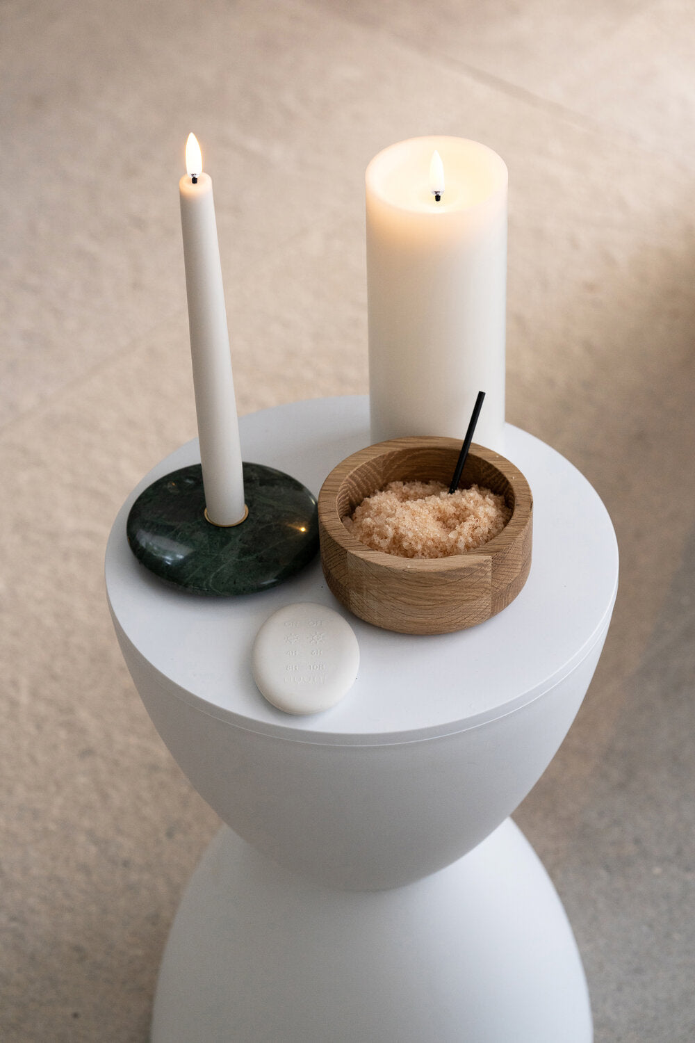 LED Pillar bloklys - H:20 x Ø:10 cm