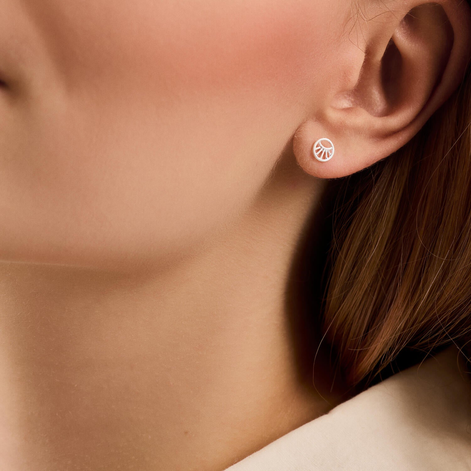 Mini daylight øreringe - Sølv