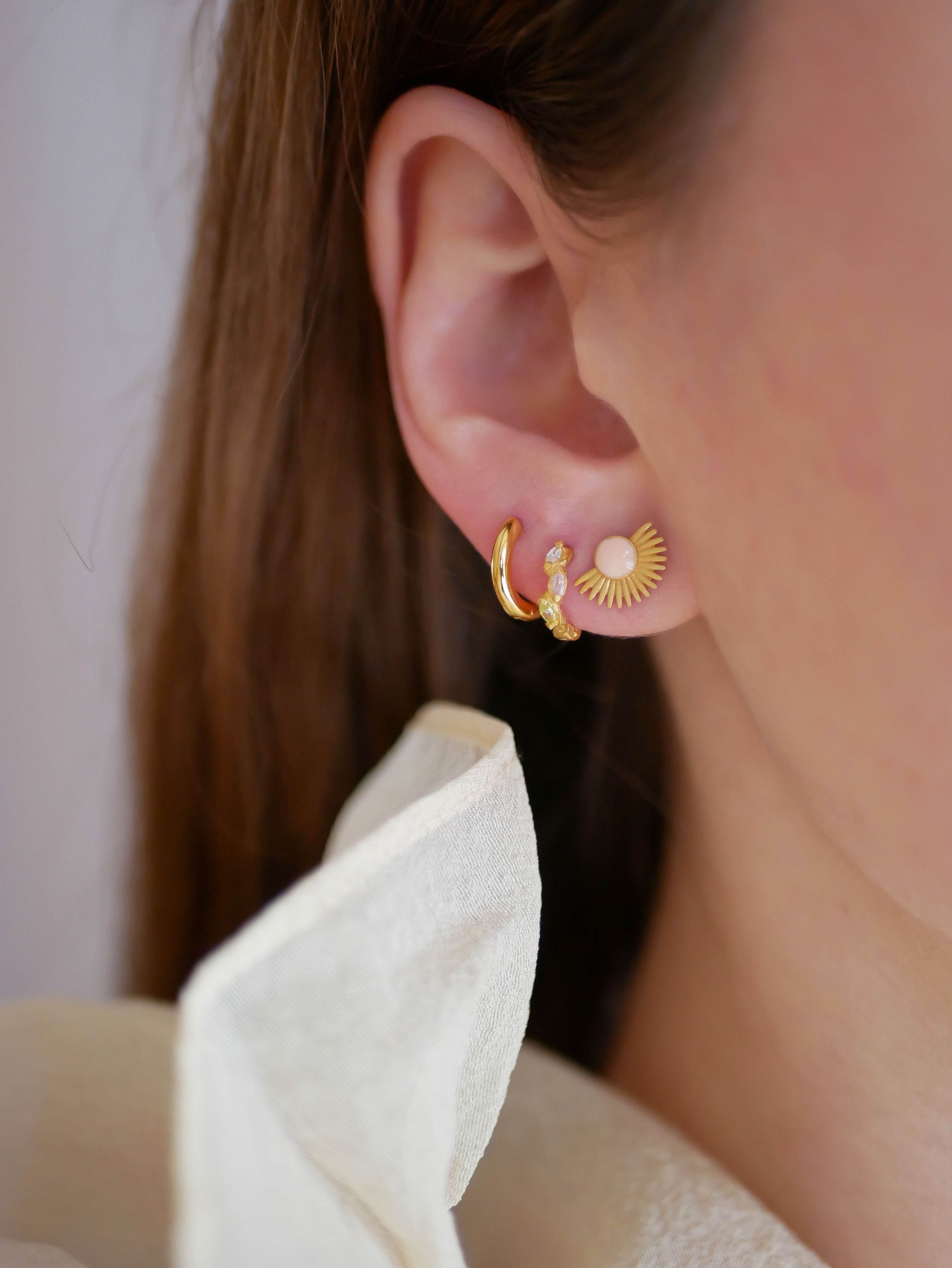 Chunky Classic hoops, forgyldt  - Ø8 mm.