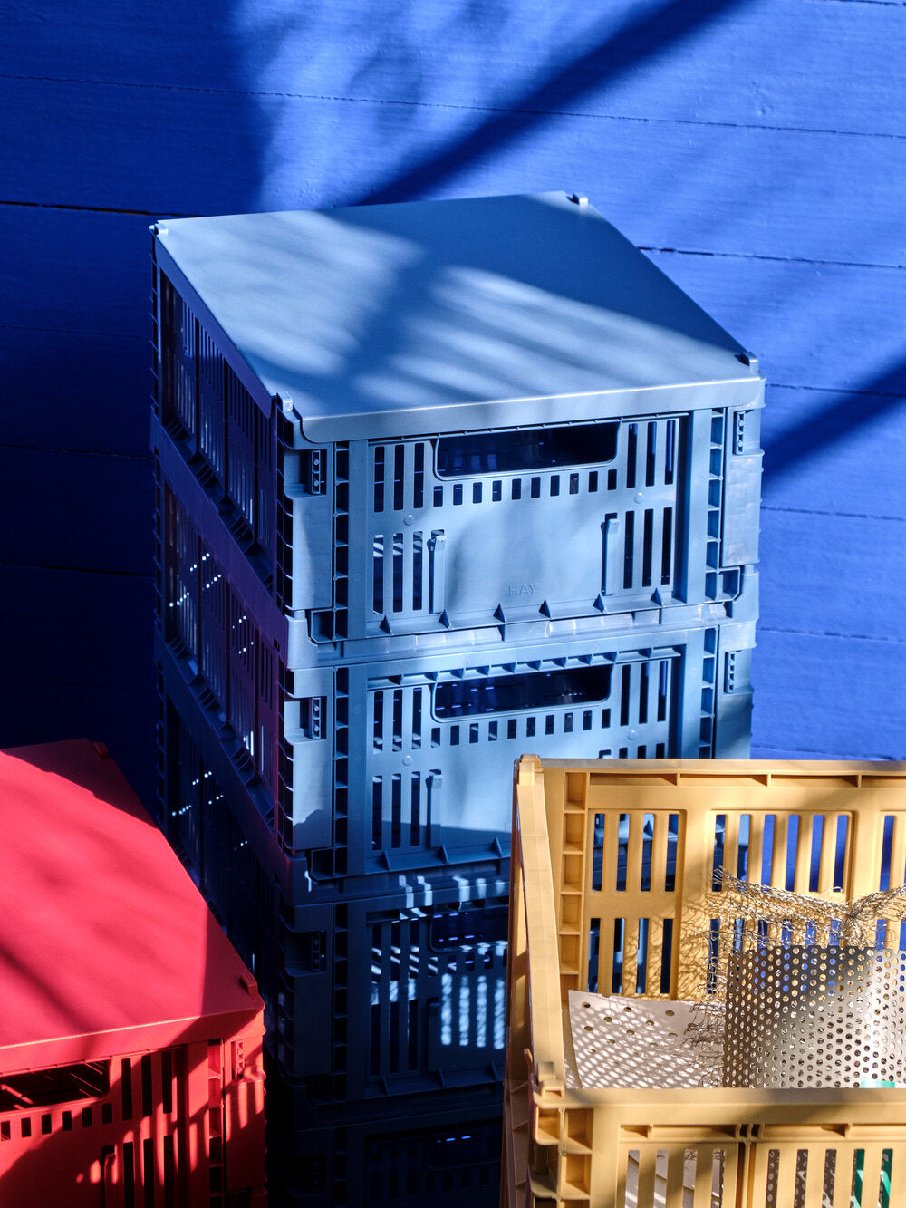 Colour Crate Metal låg M - blå