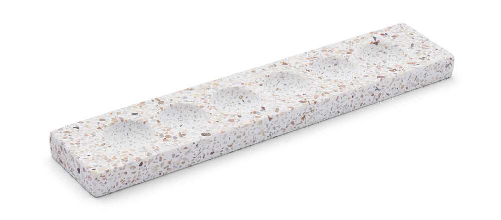 Terrazzo æggebakke - rød/beige
