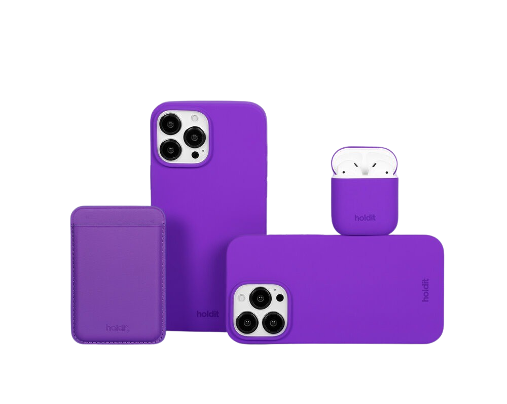 Silicone AirPods 1/2 cover - Bright Purple