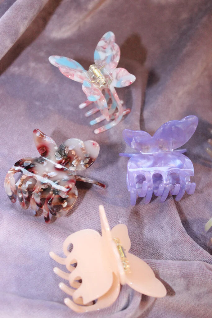 Butterfly hårklemme - Platin