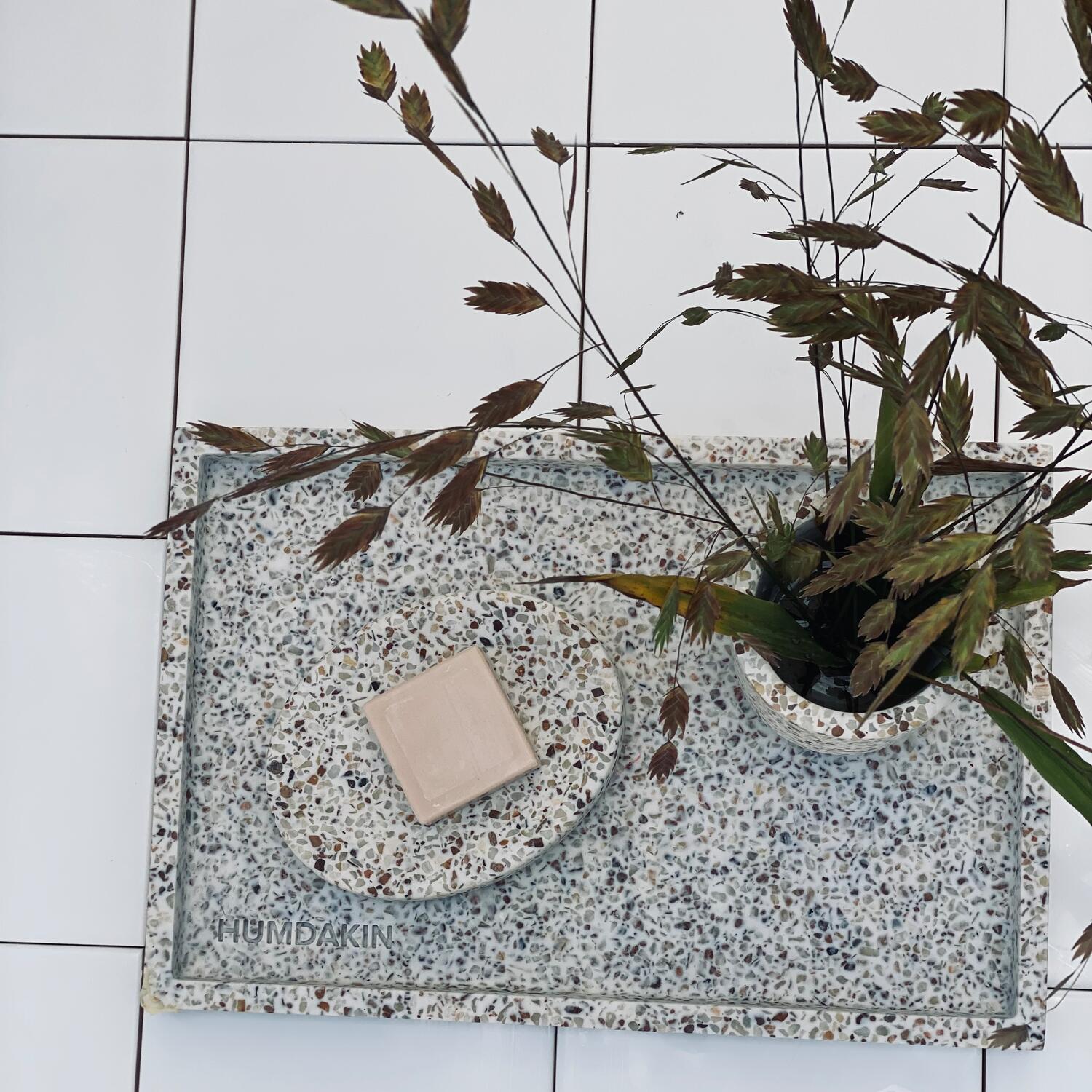 Terrazzo vase - natural