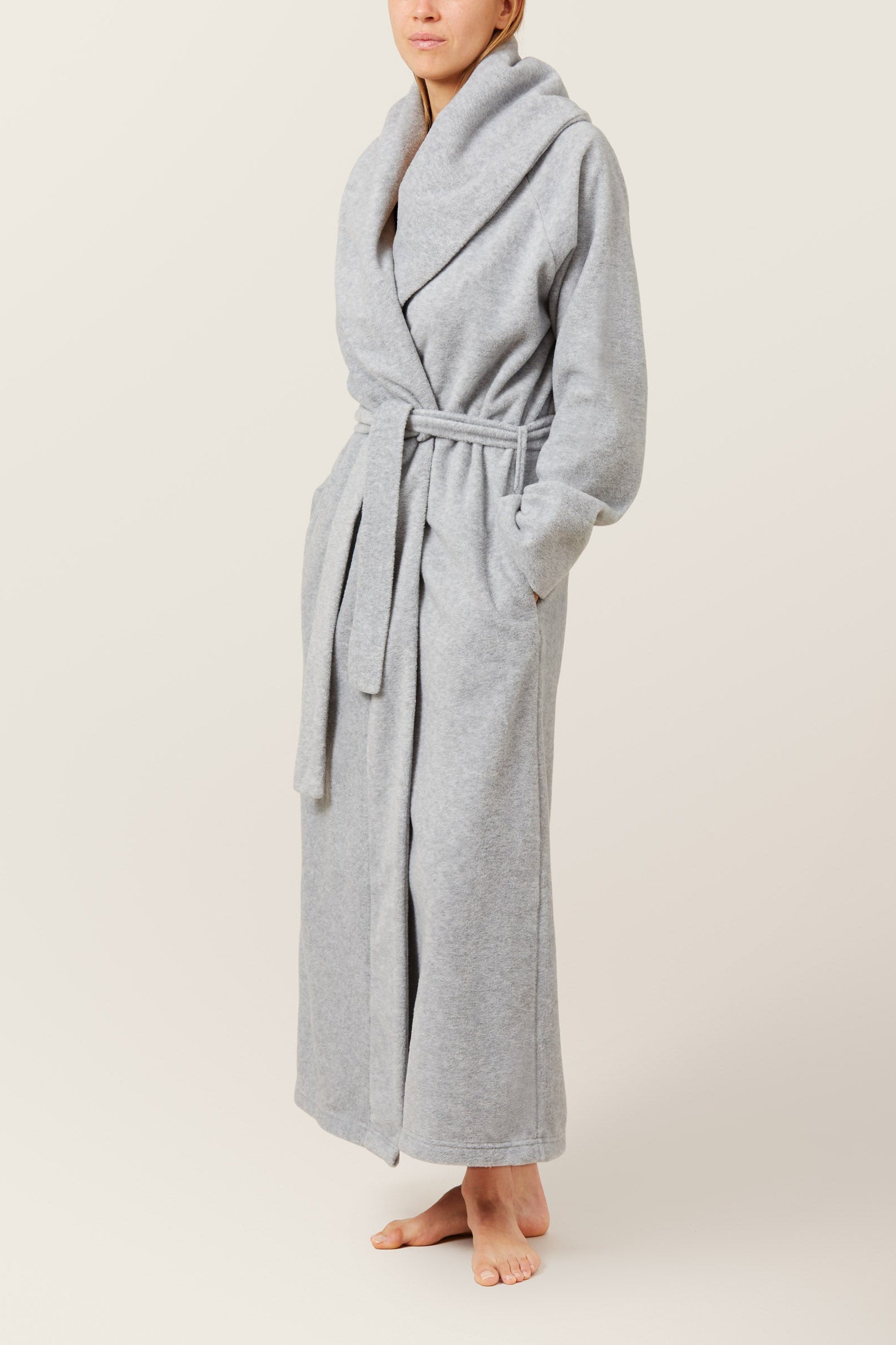 Mount everest fleece badekåbe - Light grey