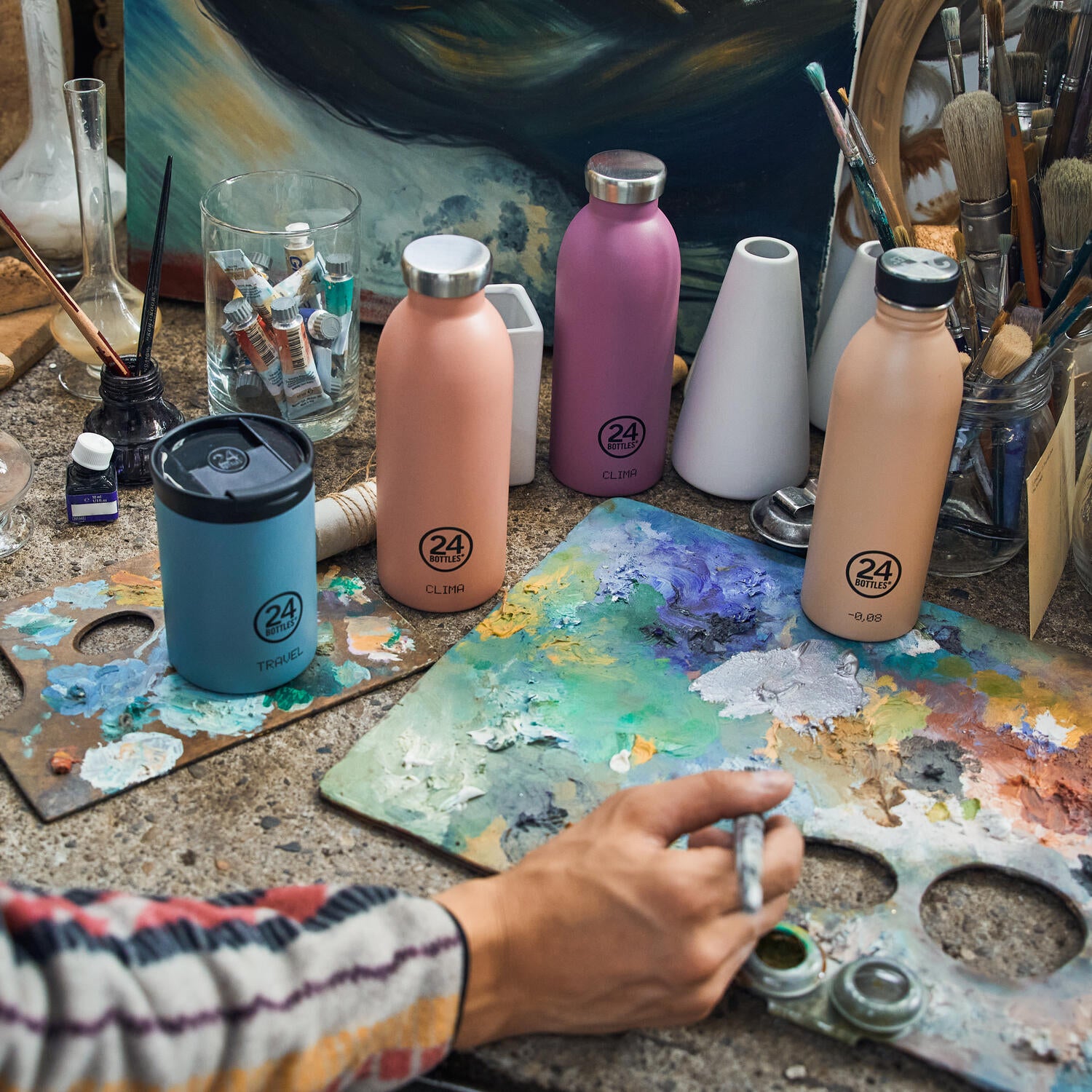 24Bottles Clima flaske, Peach orange - 500 ml. - Bahne