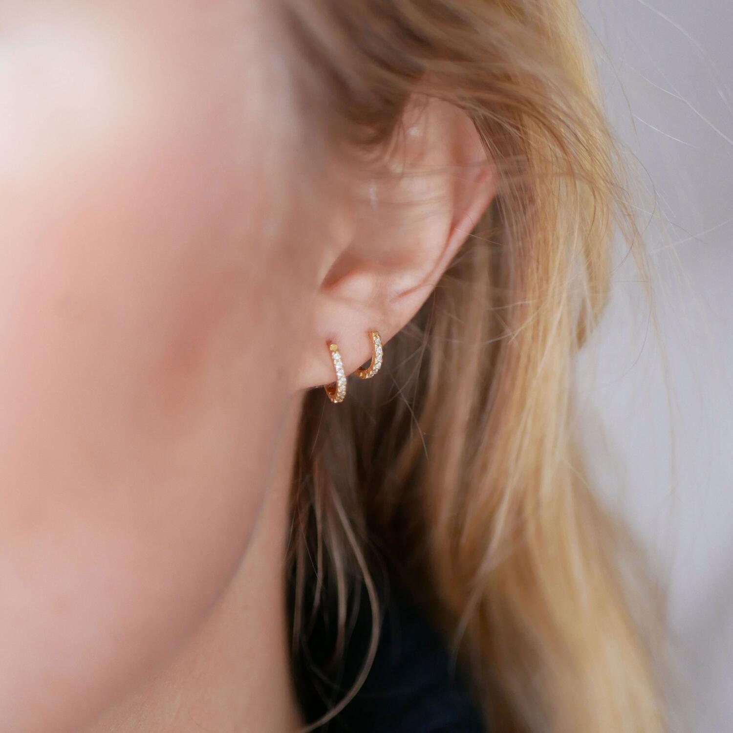 Hoops Petite Flora - 18 karat forgyldt