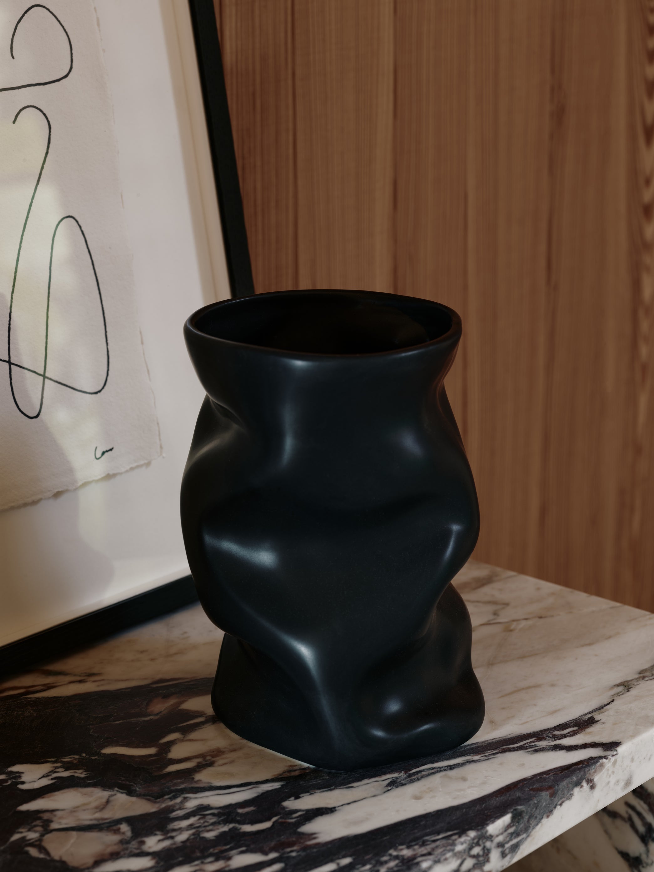 Collapse vase, sort - H20