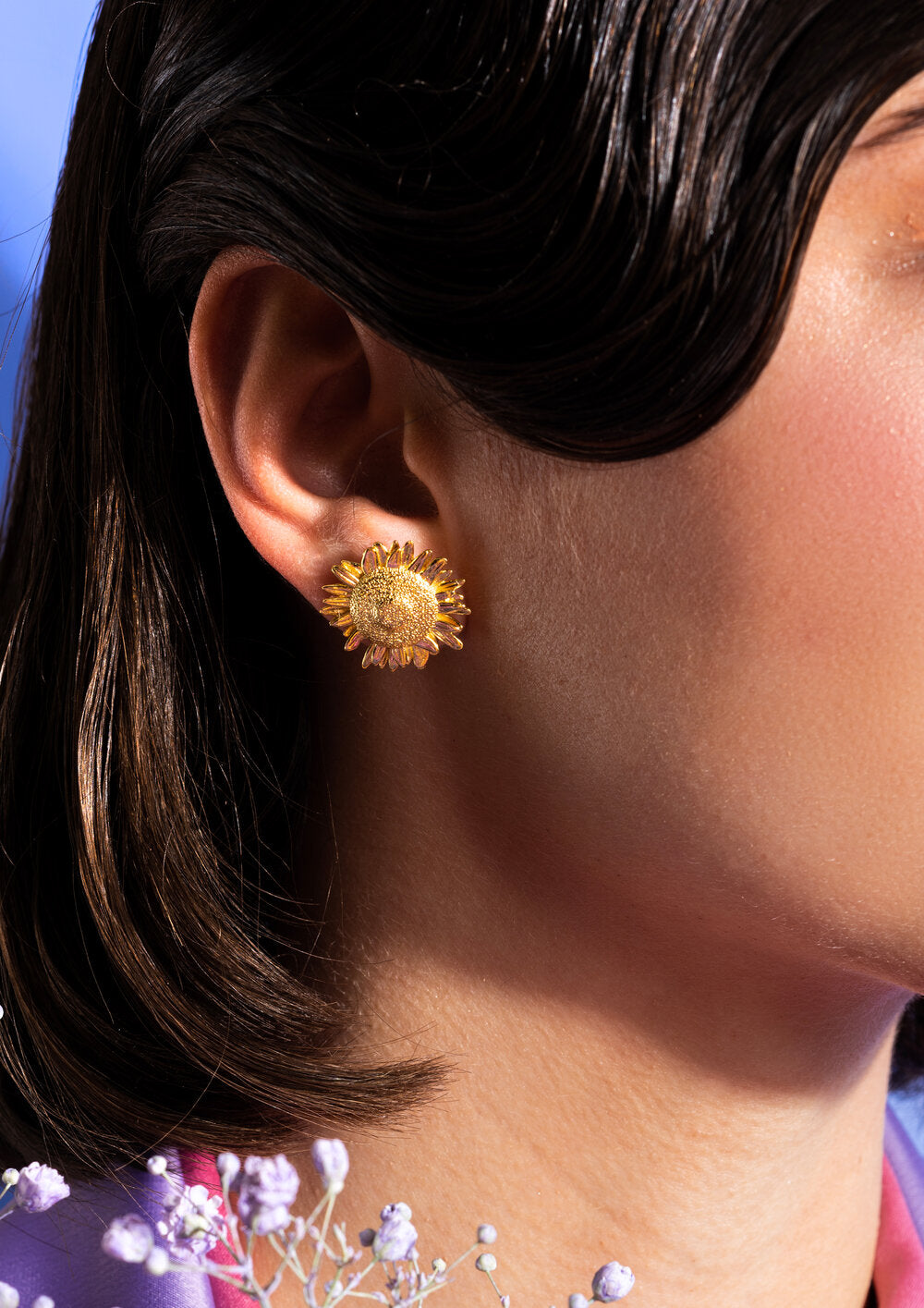 Mock Meadow øreringe - forgyldt