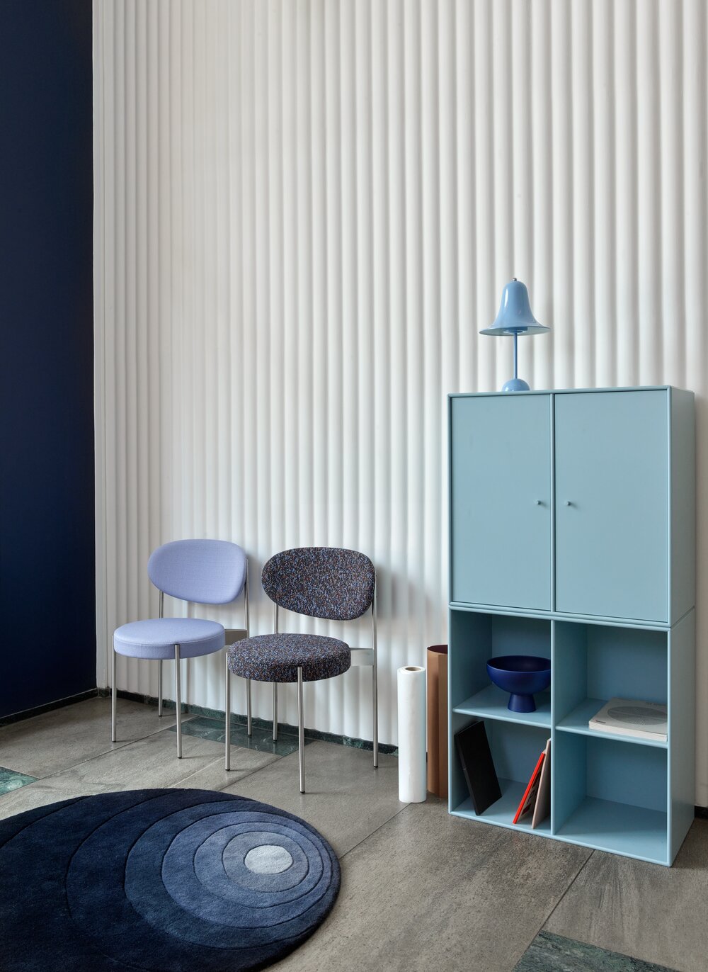 Verner Panton Pantop portable bordlampe - Light Blue - Ø18