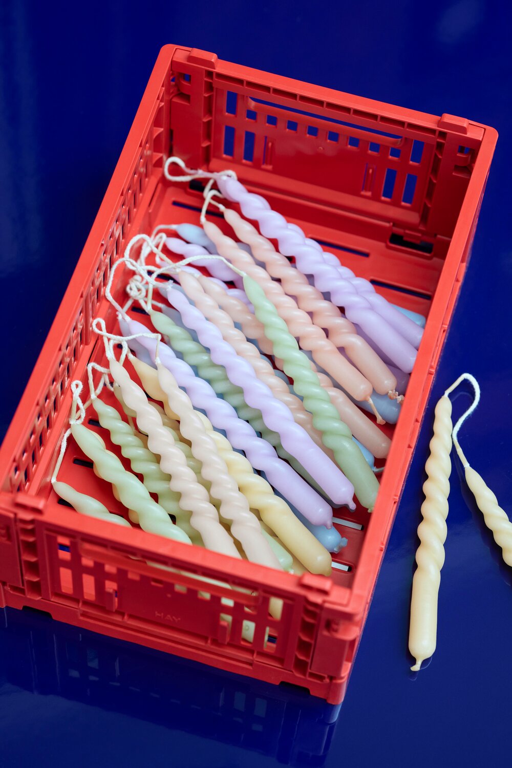 Mini Swirl stearinlys, Lilac - 10 stk.