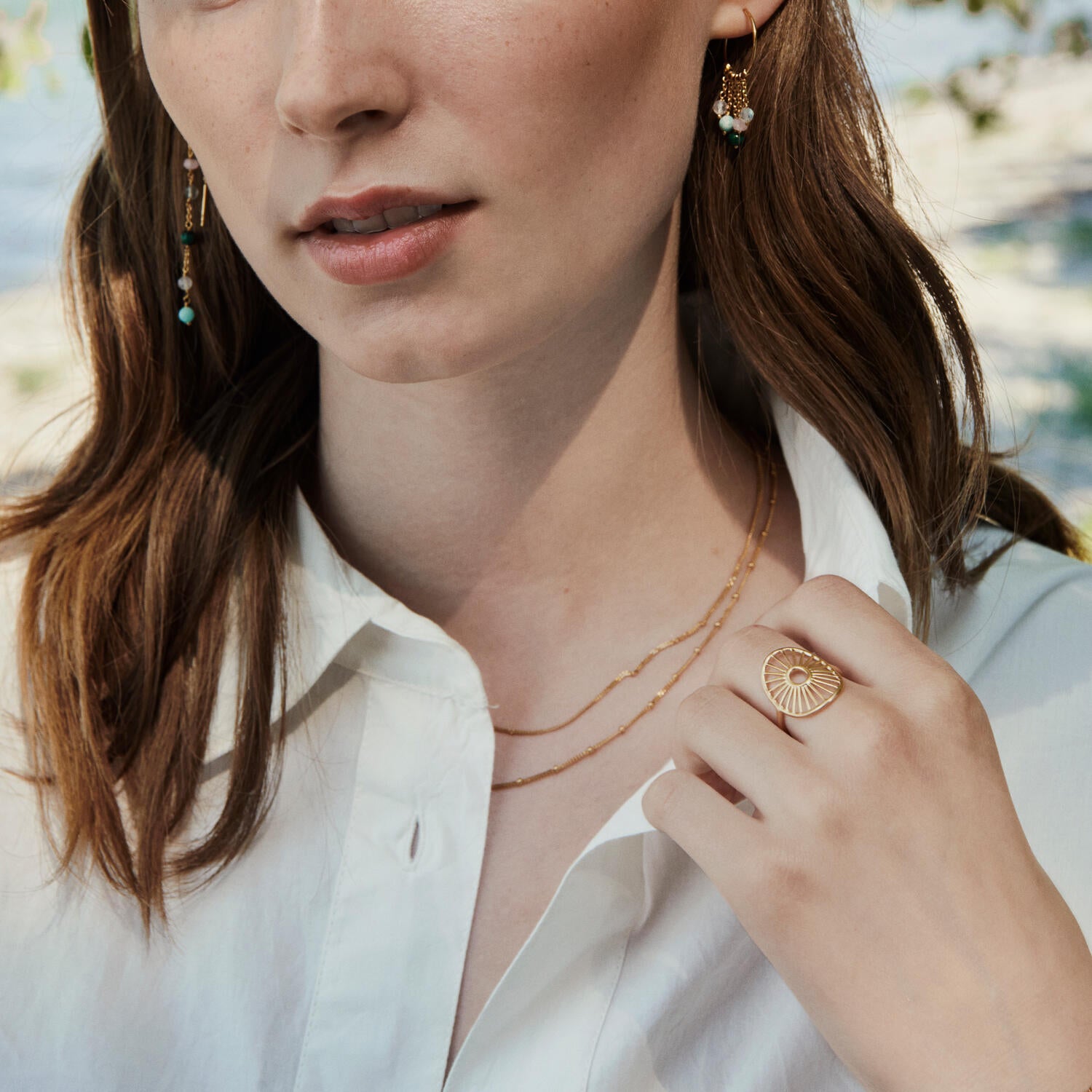 Pernille Corydon Big Daylight ring - forgyldt - Bahne