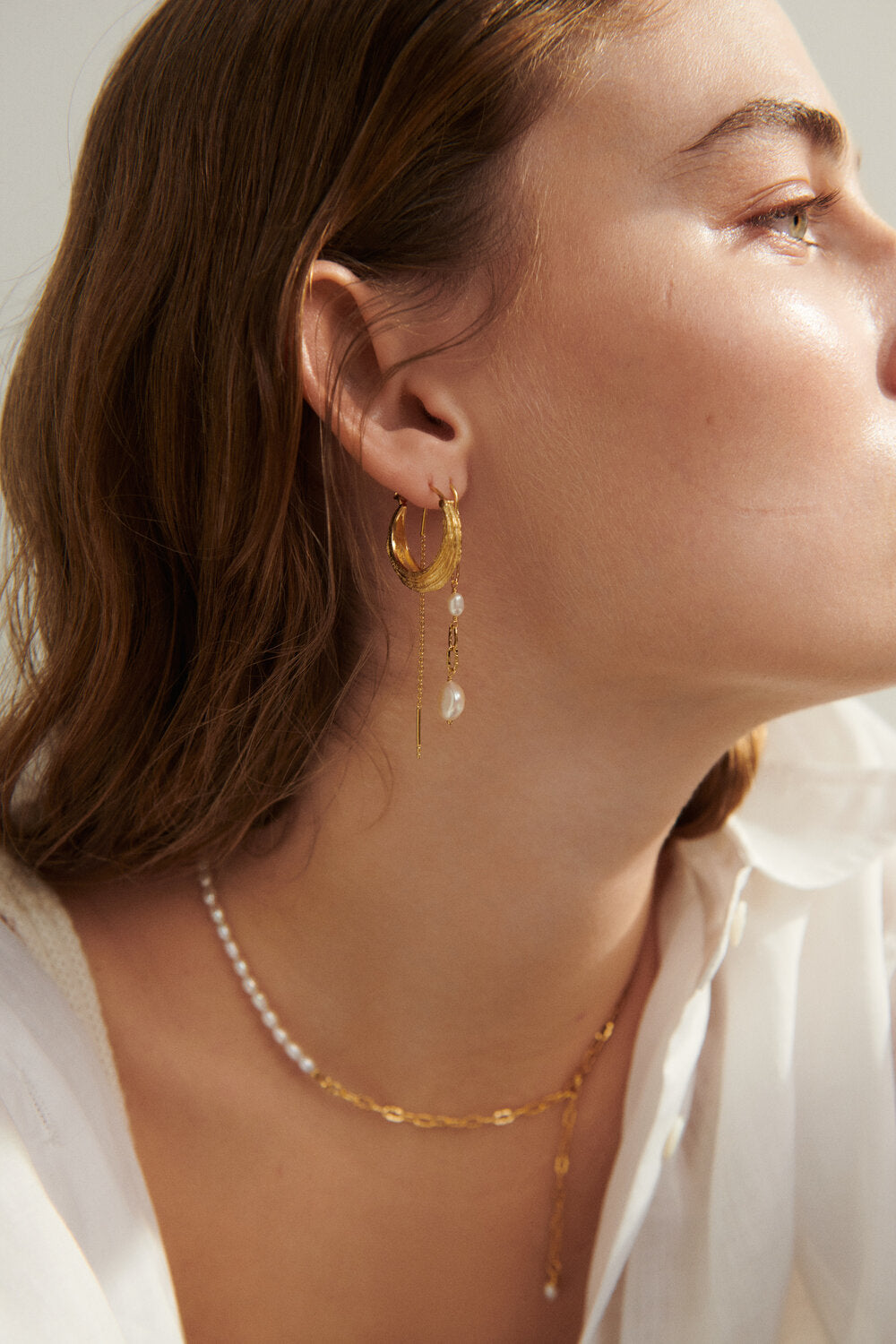 Seaside øreringe - forgyldt