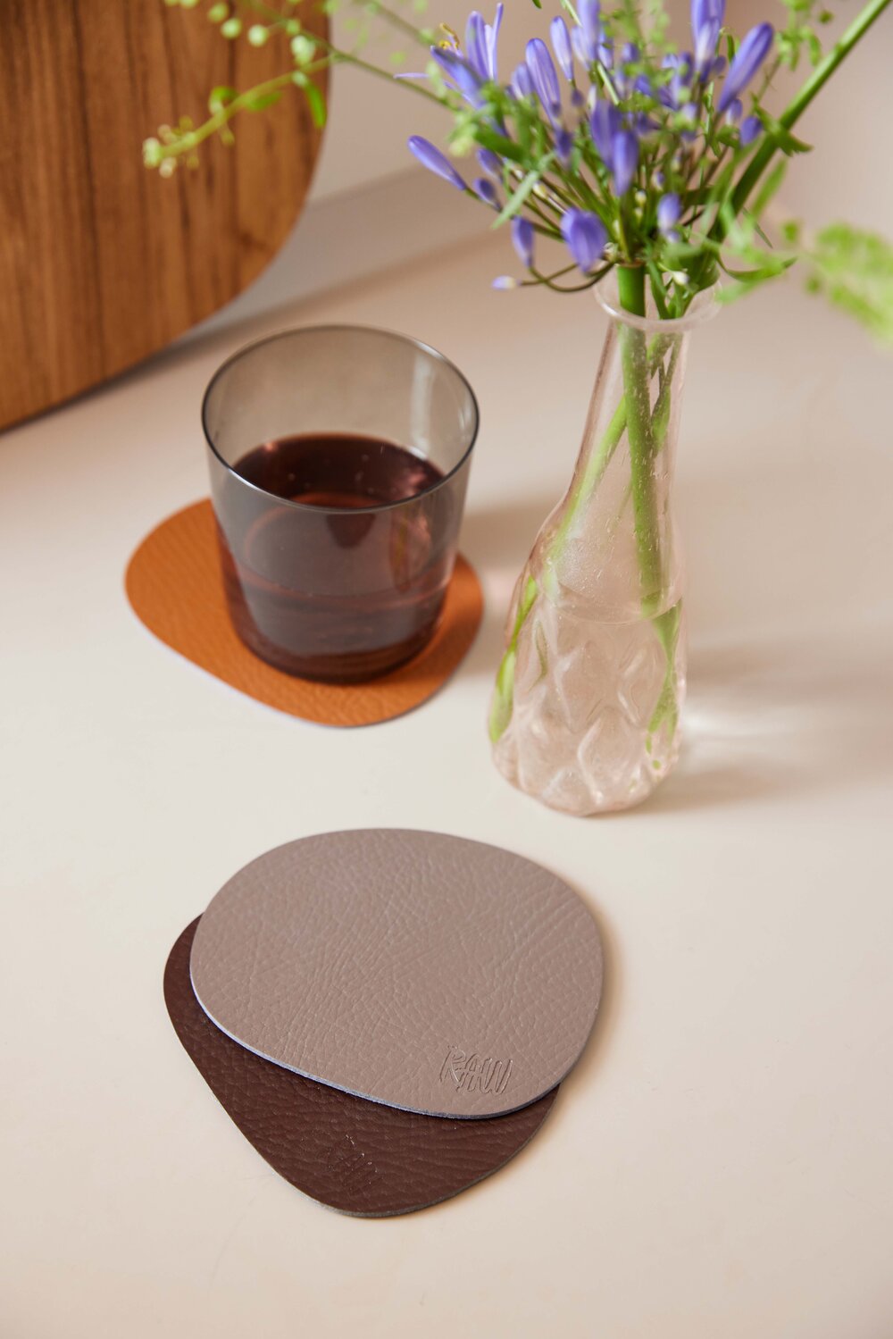 Buffalo glasbrik, brun - 6 stk.