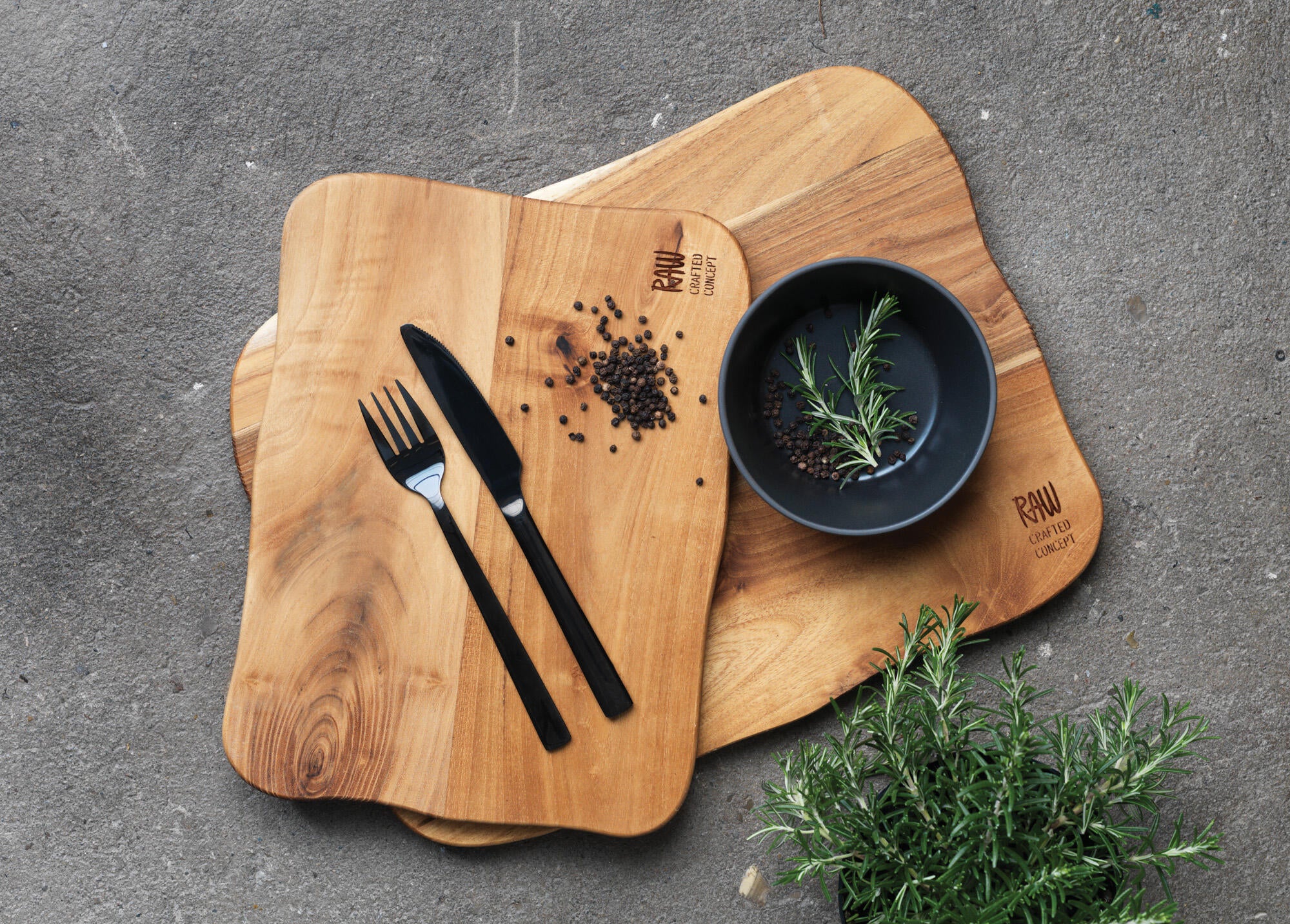 Teak skærebræt sæt, Teak - 2 stk.