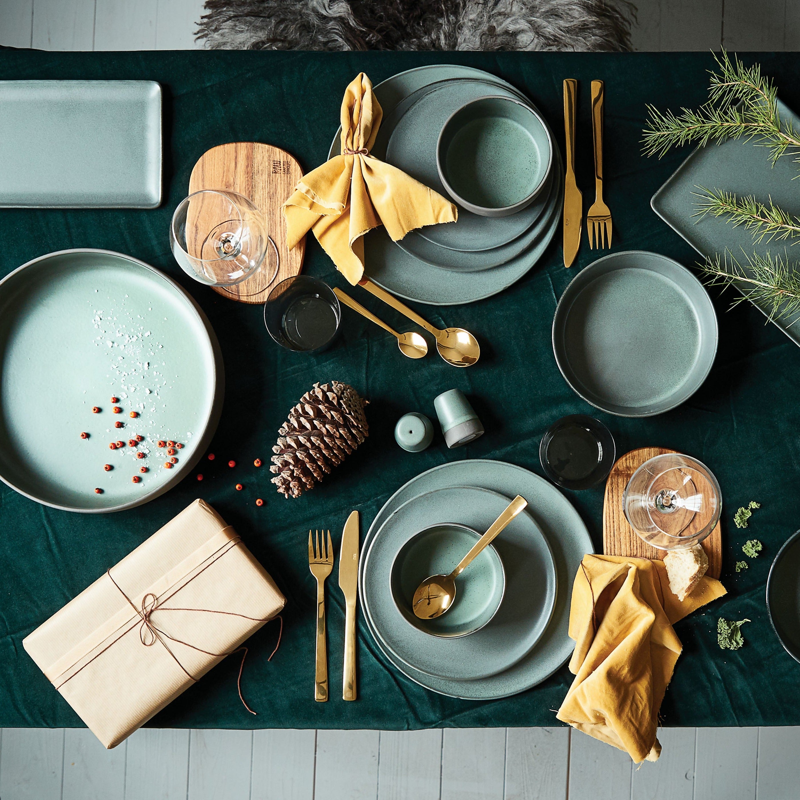 Teak smørebræt, natur - 2 stk.