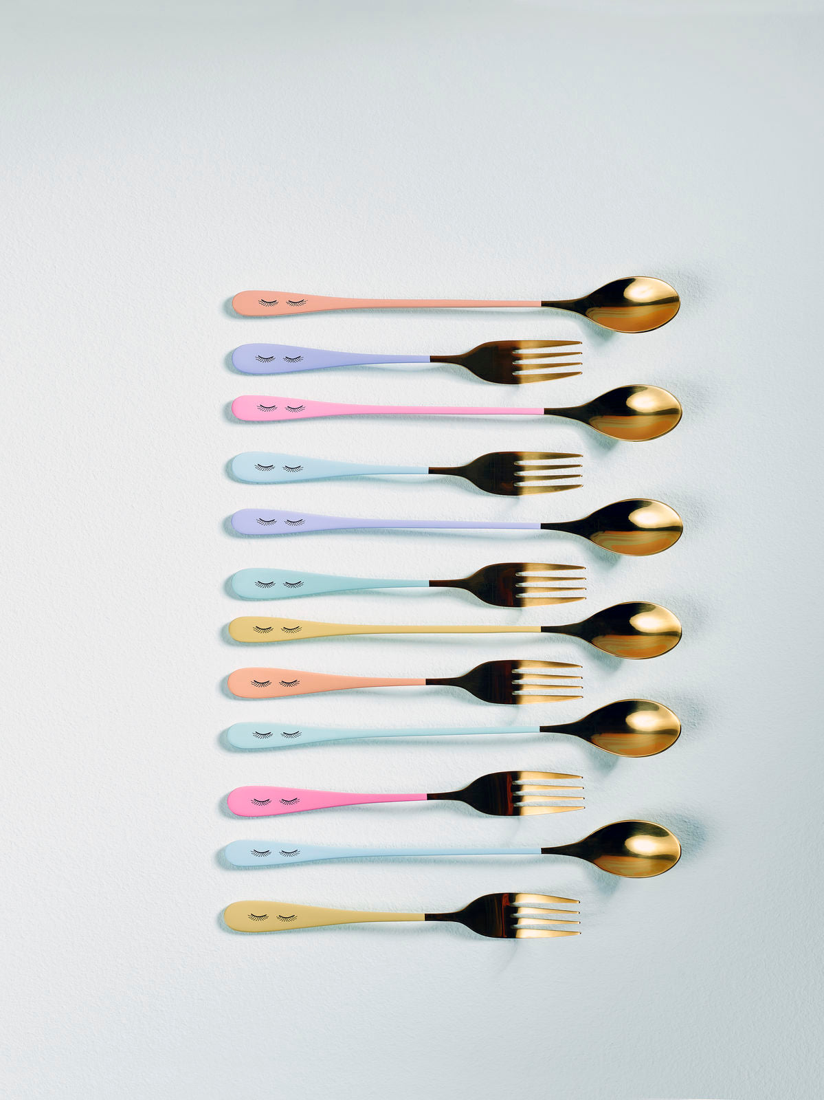 Gaffelsæt, multi - 6 stk.