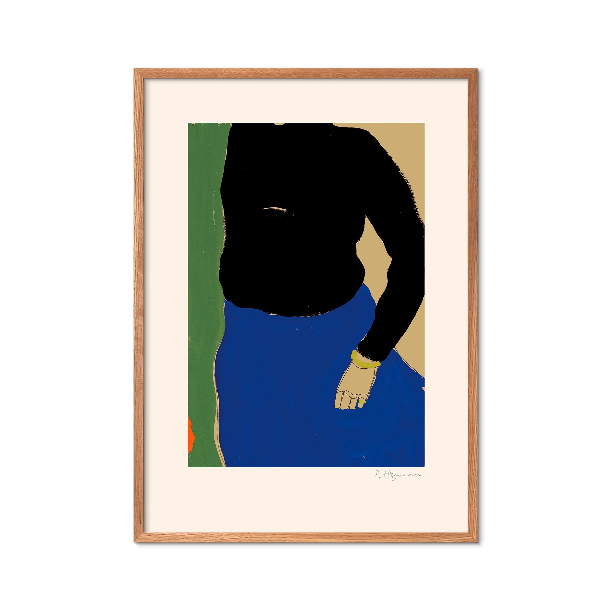 The Poster Club x Rosie McGuinness Black Top Blue Skirt plakat - 30x40 cm.