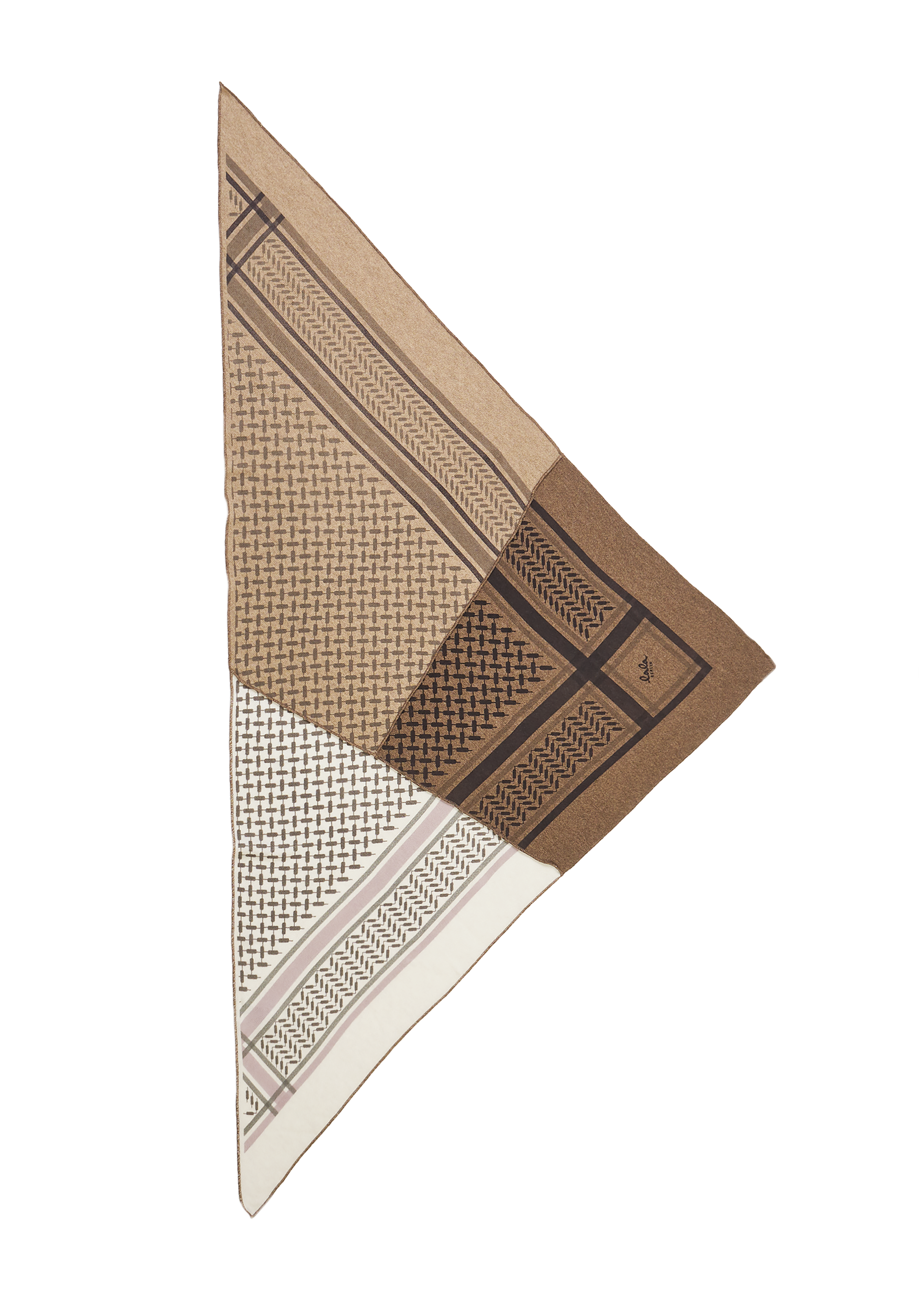 Triangle Patchwork tørklæde - Grey on Foal