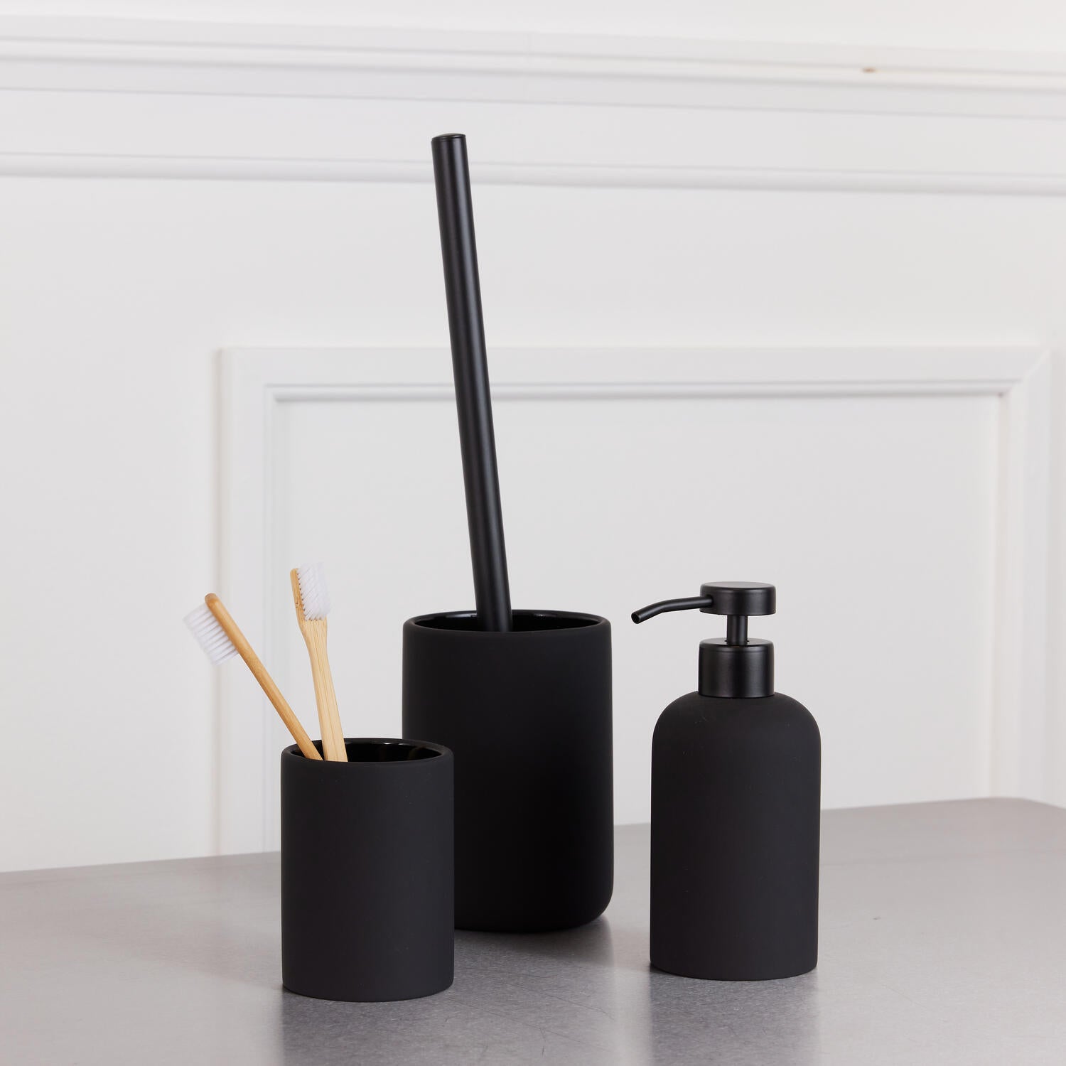 Ceramic Smooth sæbedispenser - sort