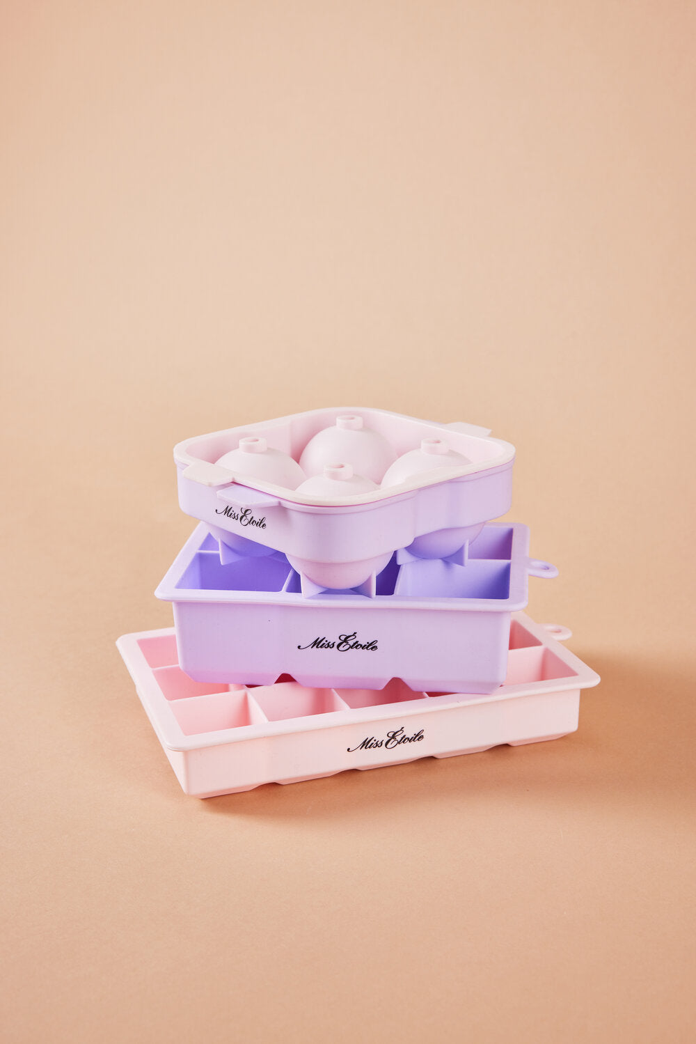 Isterningsbakke, rosa - 15 stk.