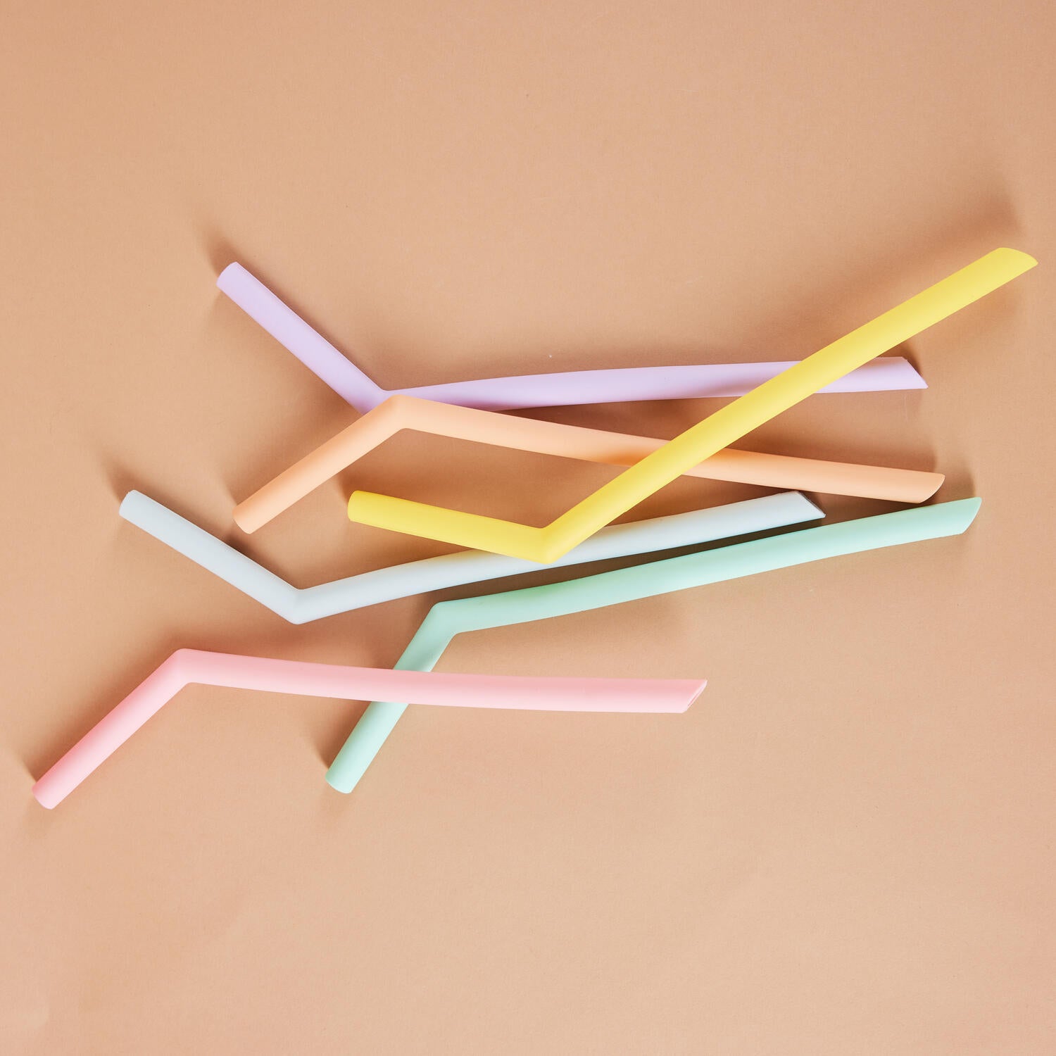 Silikone sugerør - 6 stk.