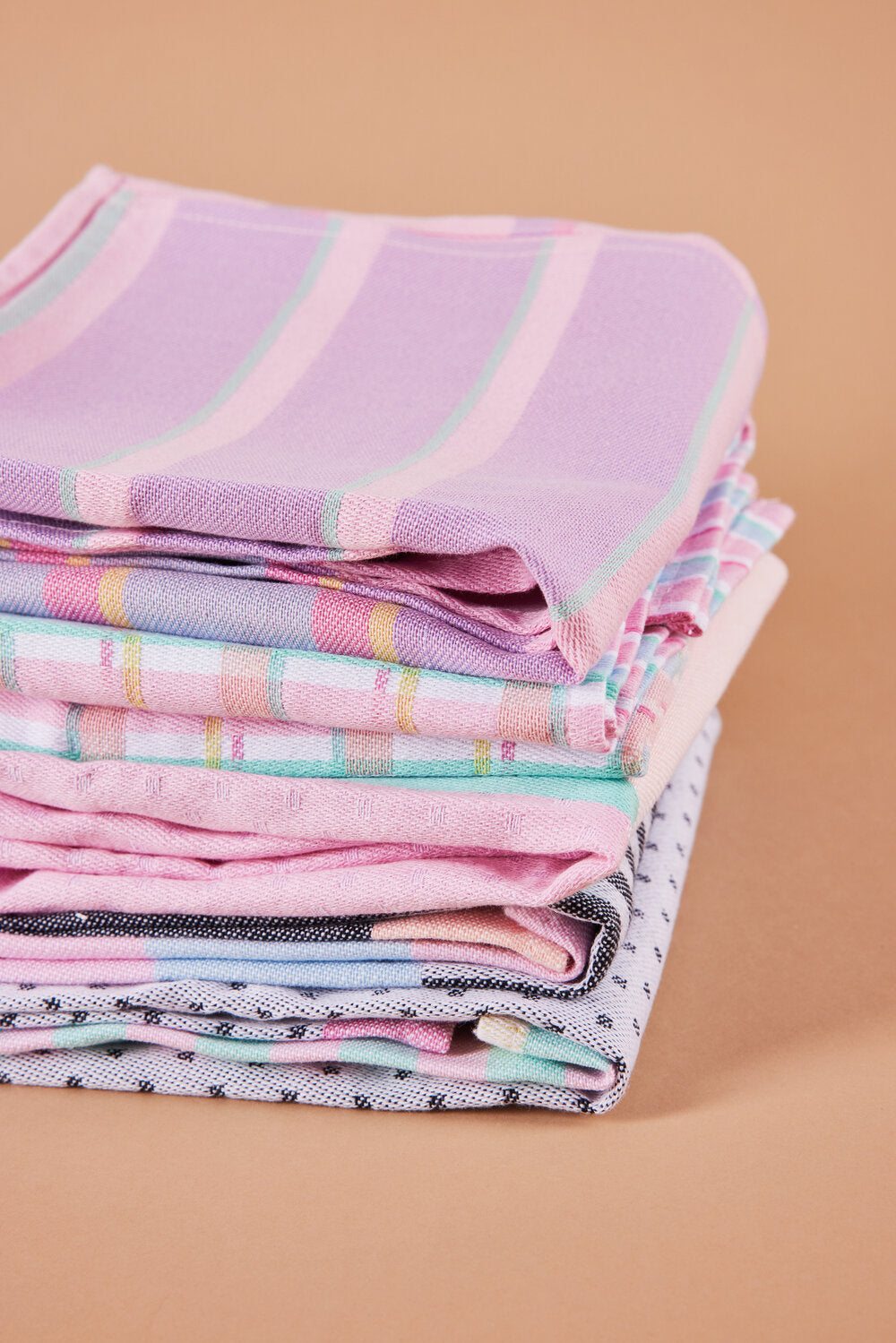 Me tea viskestykke - Mint/rose/white/yellow