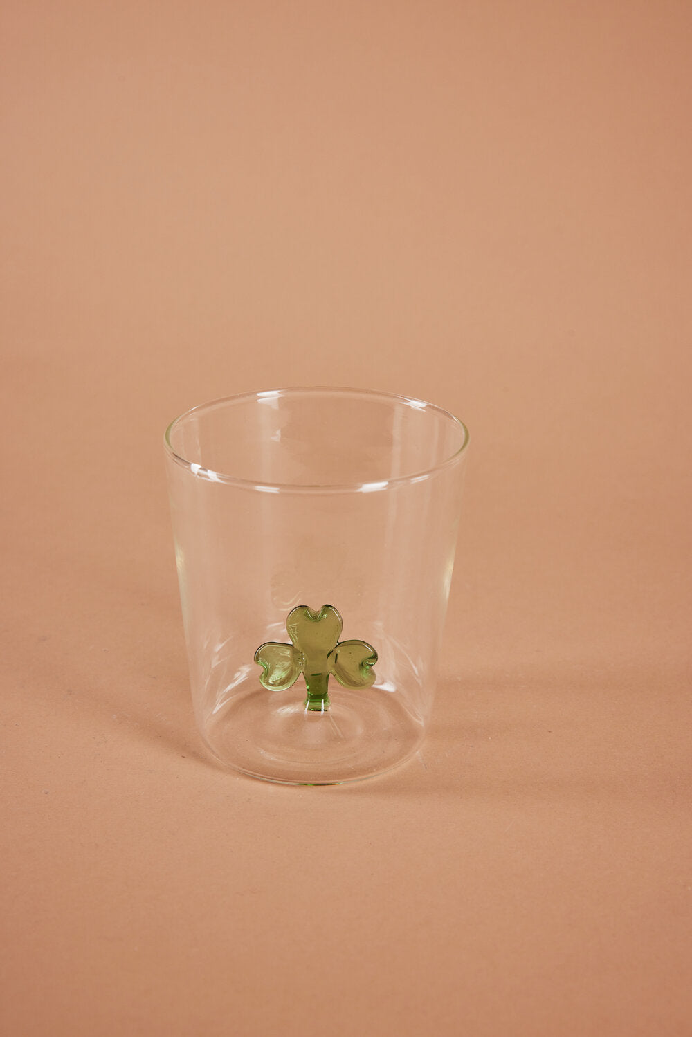 Tumbler vandglas med trekløver - Clear/Multiple