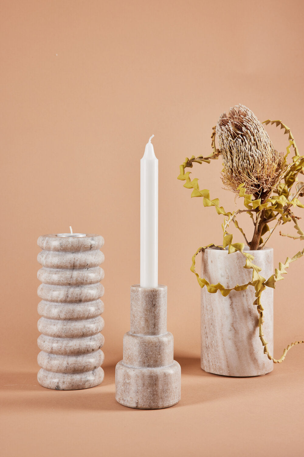 Tealight lysestage - beige
