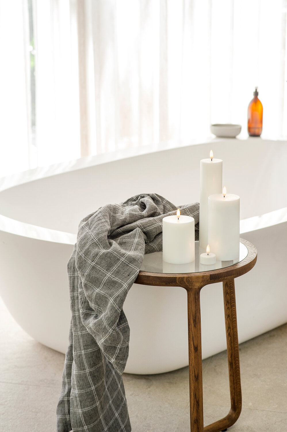 LED Pillar bloklys - H:15 x Ø:10 cm