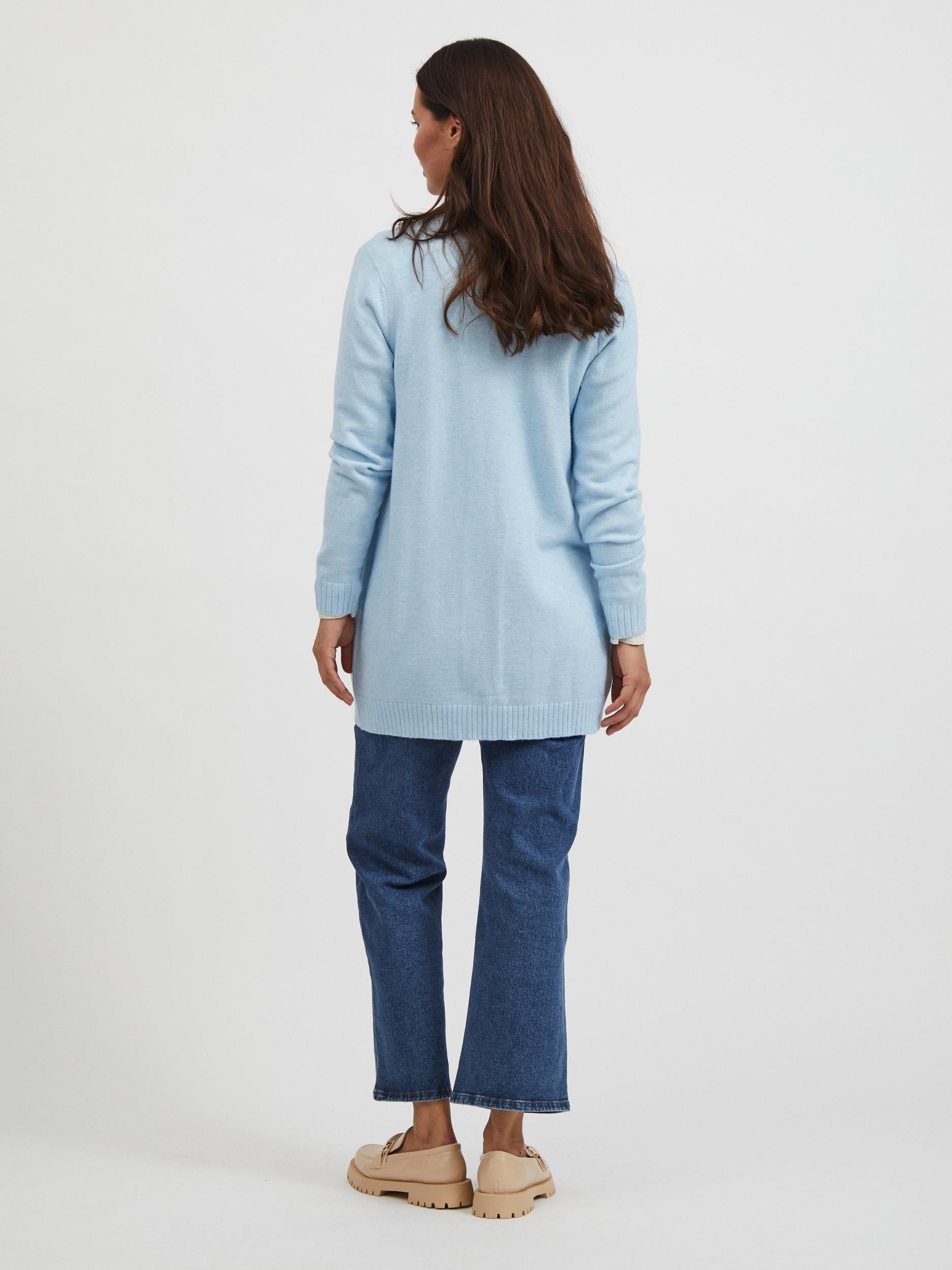 Viril Open Knit, cardigan - Kentucky Blue