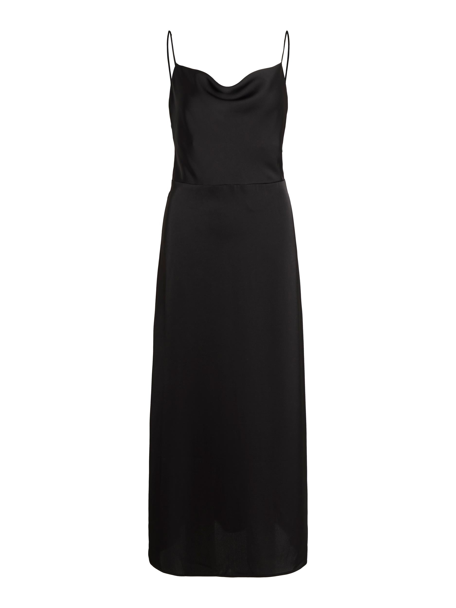 Viravenna satinkjole - sort